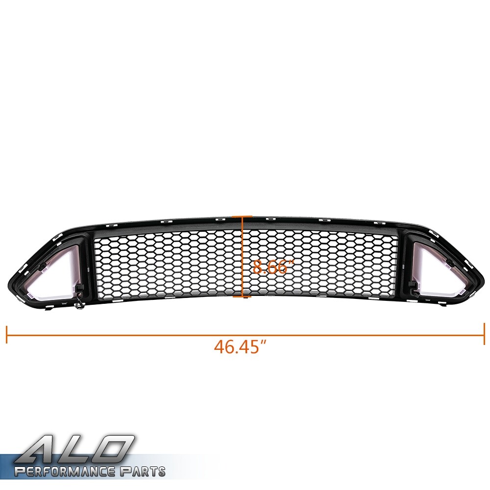 Fit For 2018-2021 Ford Mustang Front Bumper Honeycomb Grille W/LED DRL Light