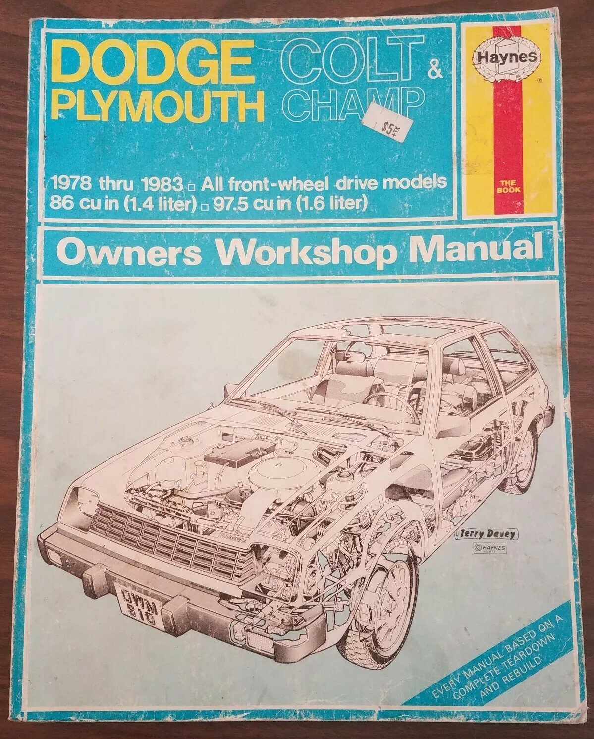 1978-1983 HAYNES DODGE PLYMOUTH COLT CHAMP FWD MODELS WORKSHOP MANUAL