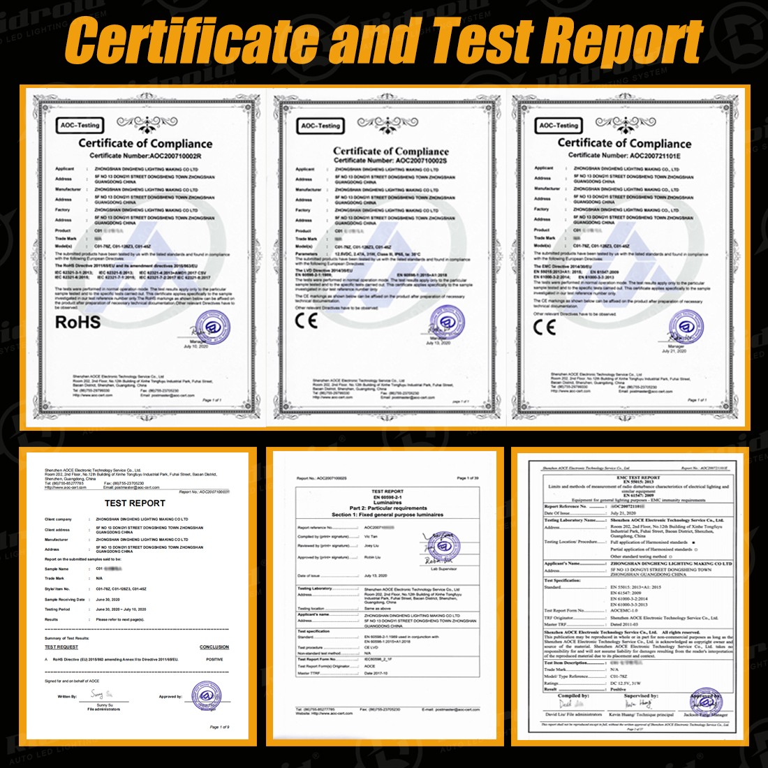 2x RIDROID 9005 HB3 LED Bulbs Headlight High Beam Kit Super Bright Yellow 3000K