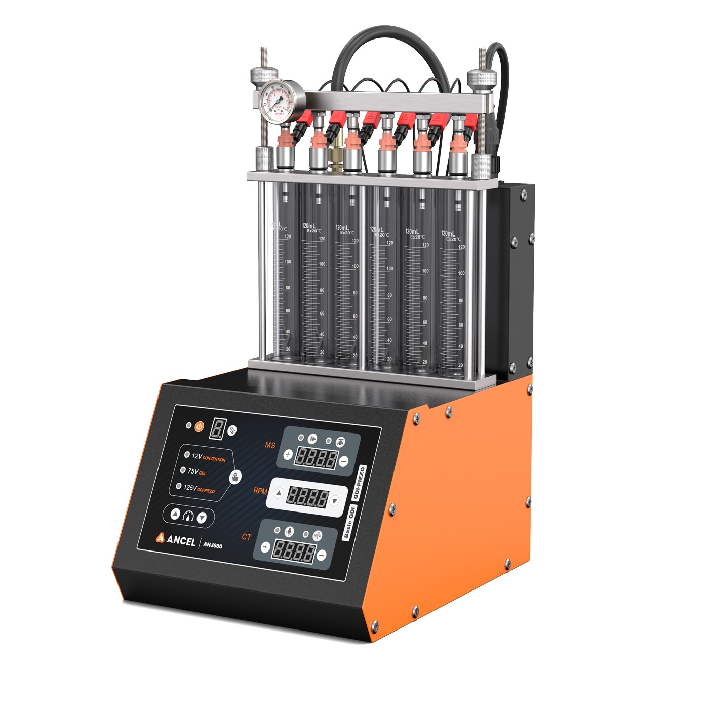 ANCEL ANJ600 6-Cylinder GDI Piezo Ultrasonic Fuel Injector Cleaner Test Cleaning