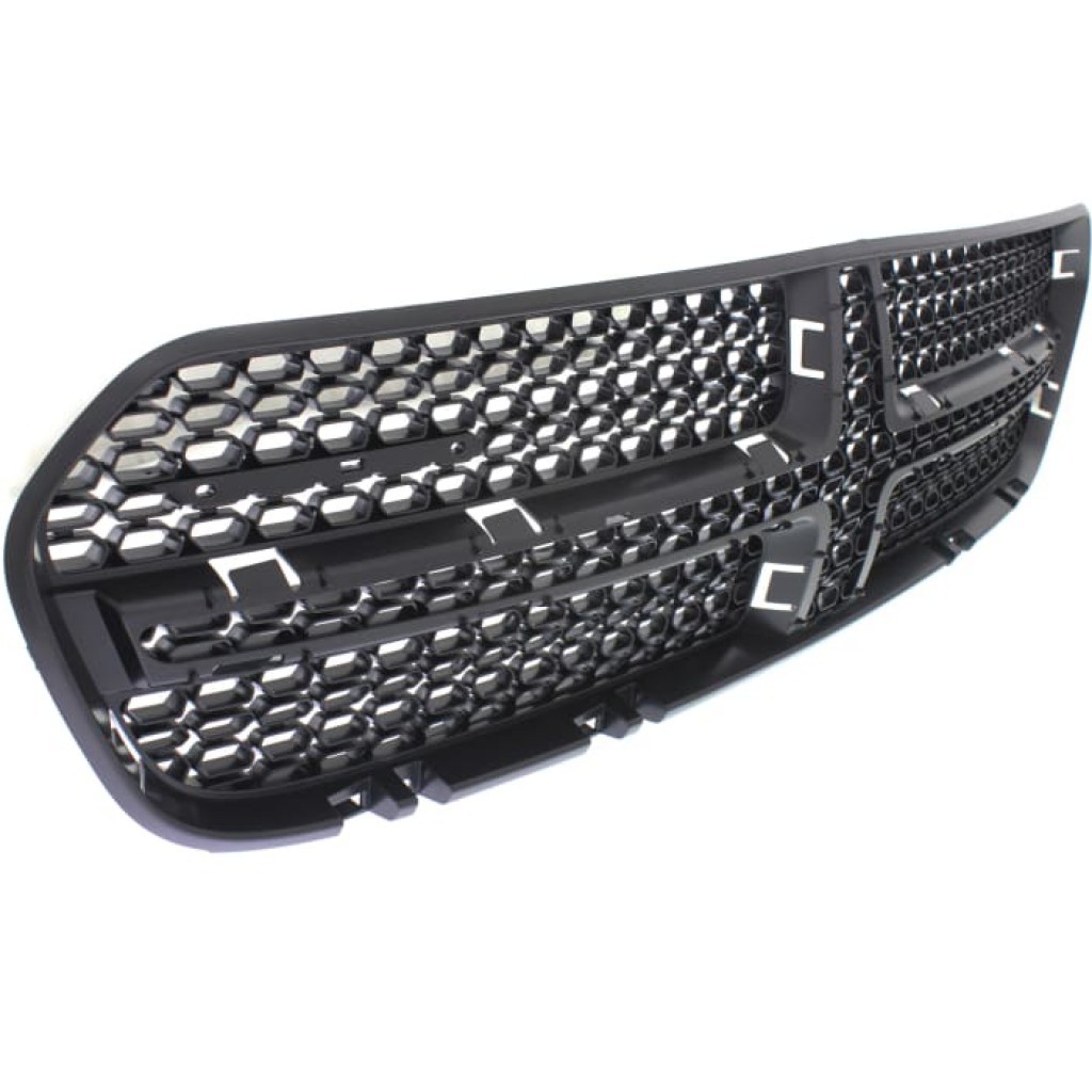For Dodge Durango Grille 2014-2018 Grille Insert Textured Black w/ Chrome Trim