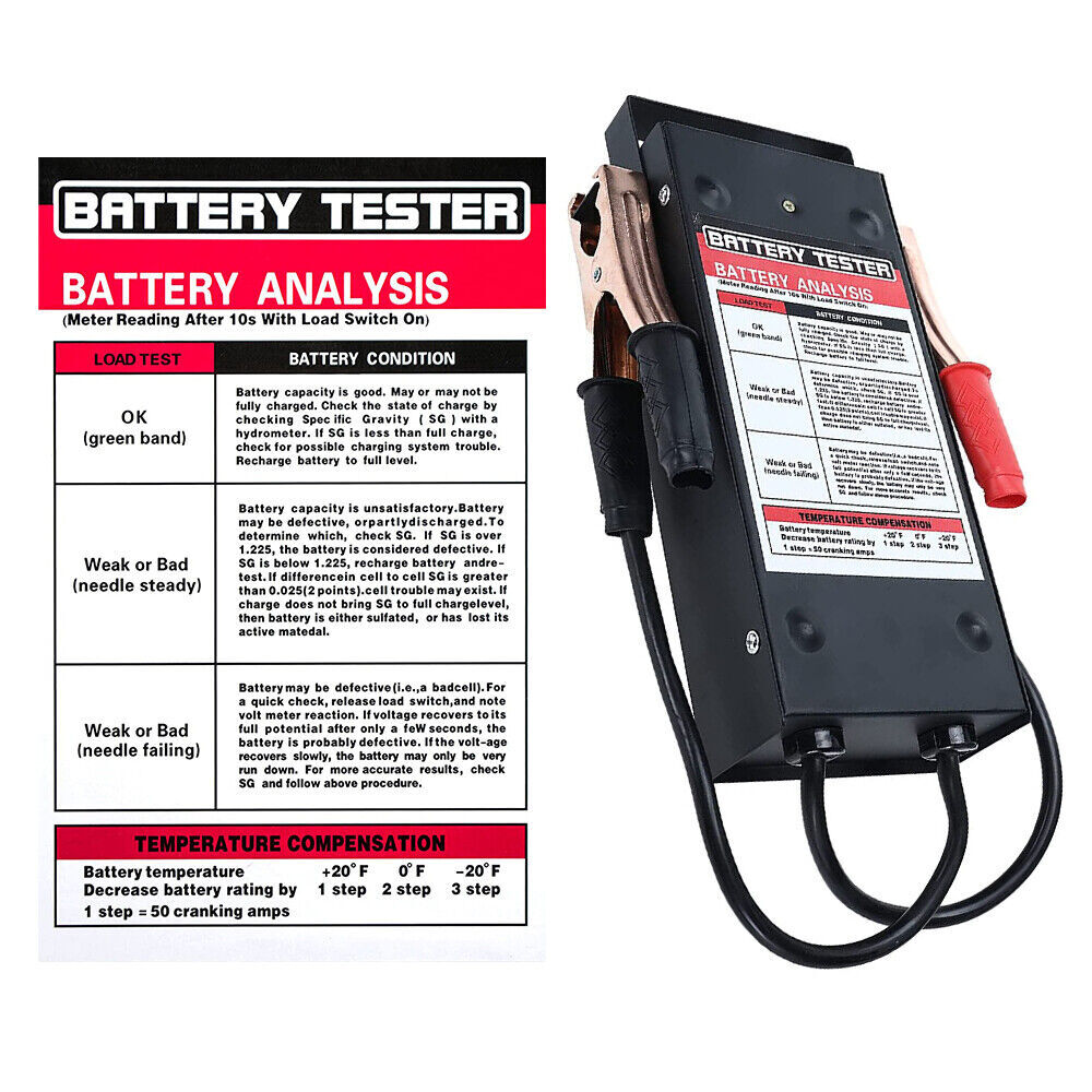 6V 12V Car Battery Load Tester Voltmeter 100Amp Analyzer 5 Seconds Fast Test