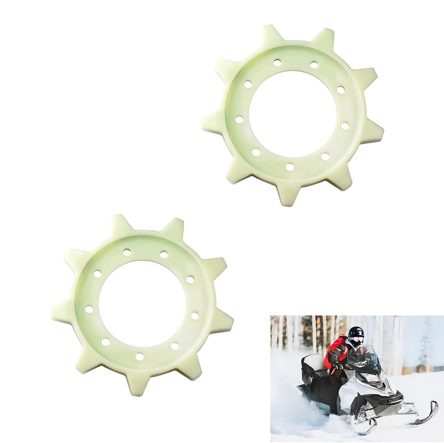 2x 04-102 Track Drive Sprocket For MotoSki 572-0102/570-0118; SkiDoo 572-0102-00
