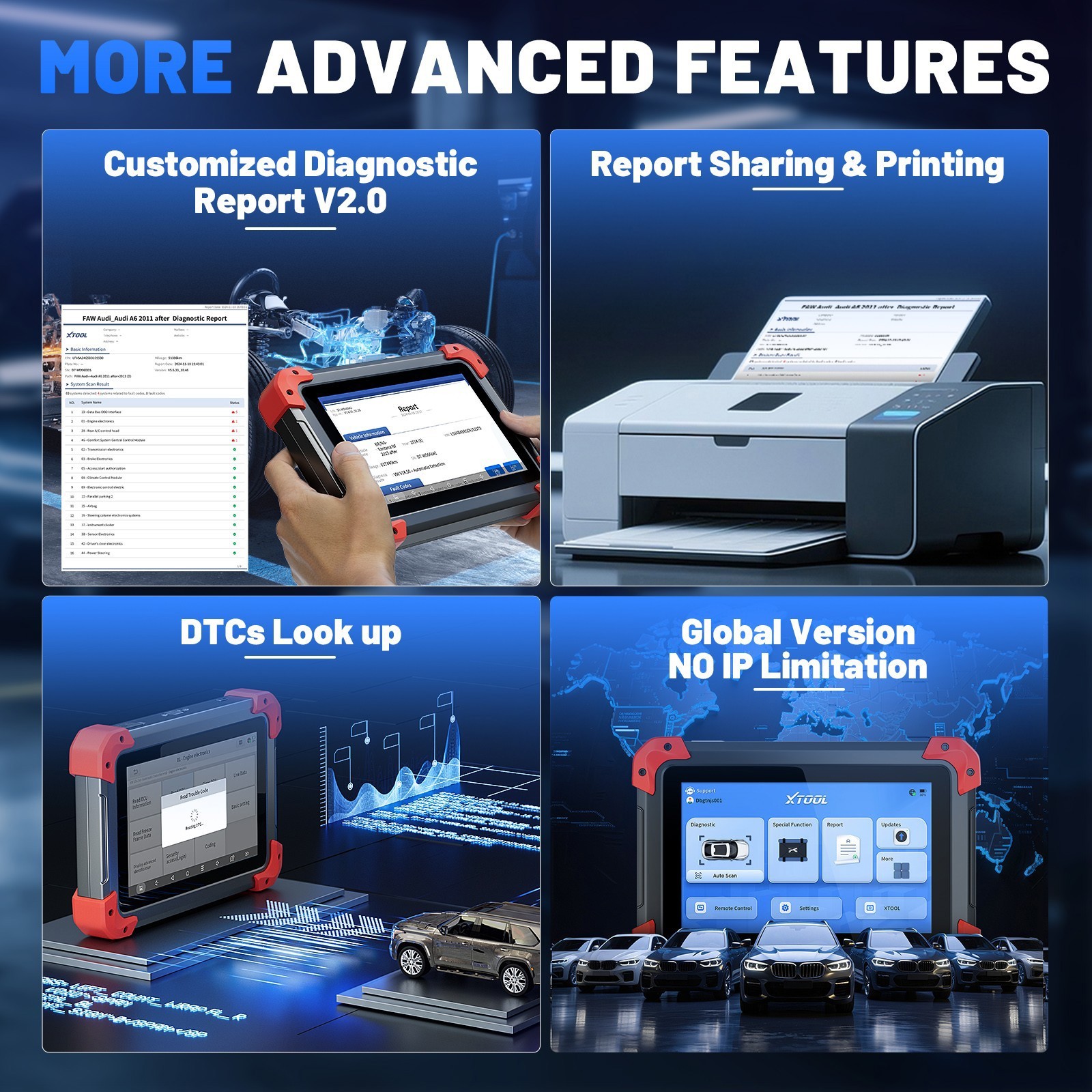 XTOOL D7 Car Diagnostic Scanner BiDirectional Full System Scan Auto VIN FCA NEW