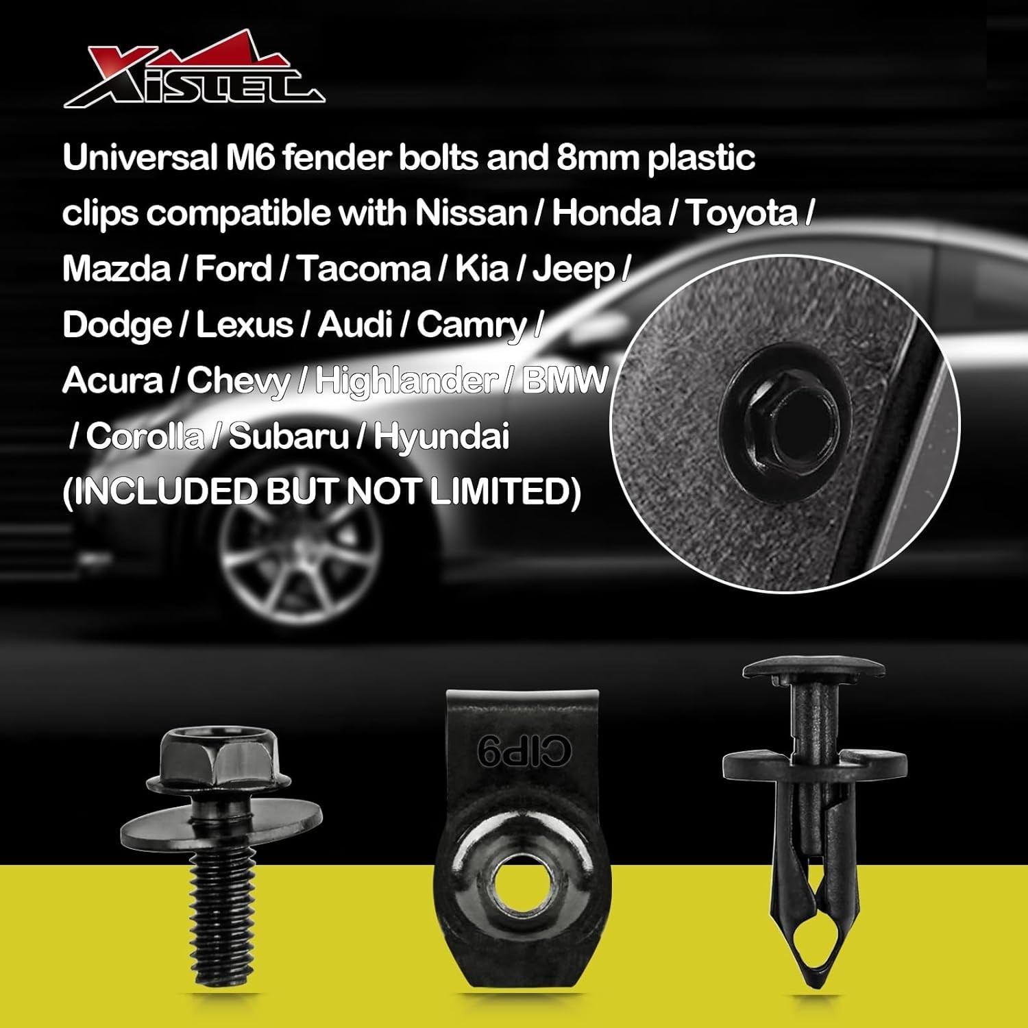 45PCS Universal Style Engine Under Cover Splash Shield Guard Body Bolts Bumpe…