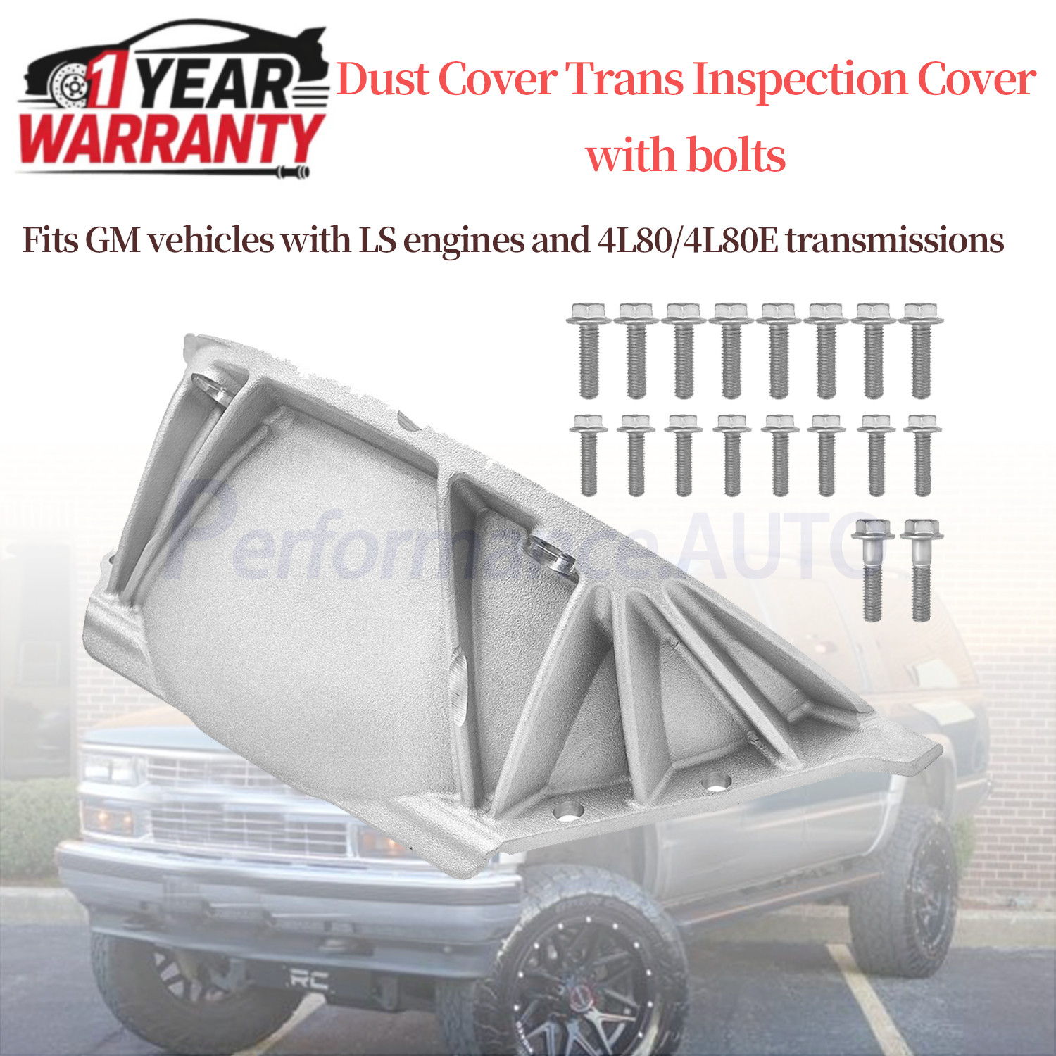 15765623 4L80/4L80E Trans Inspection Cover Transmission Dust Cover Kit w/ Bolts