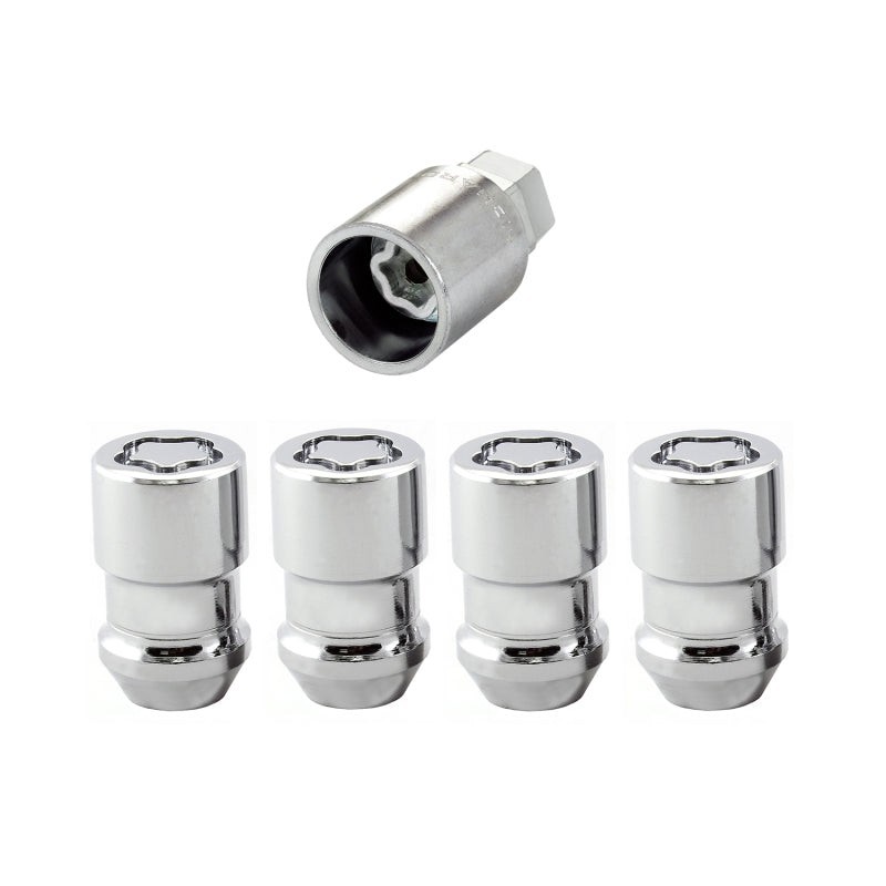McGard 24137 Wheel Lock Nut Set 4pk M12x1.5 Dual Hex 19mm & 21mm 1.46in Length
