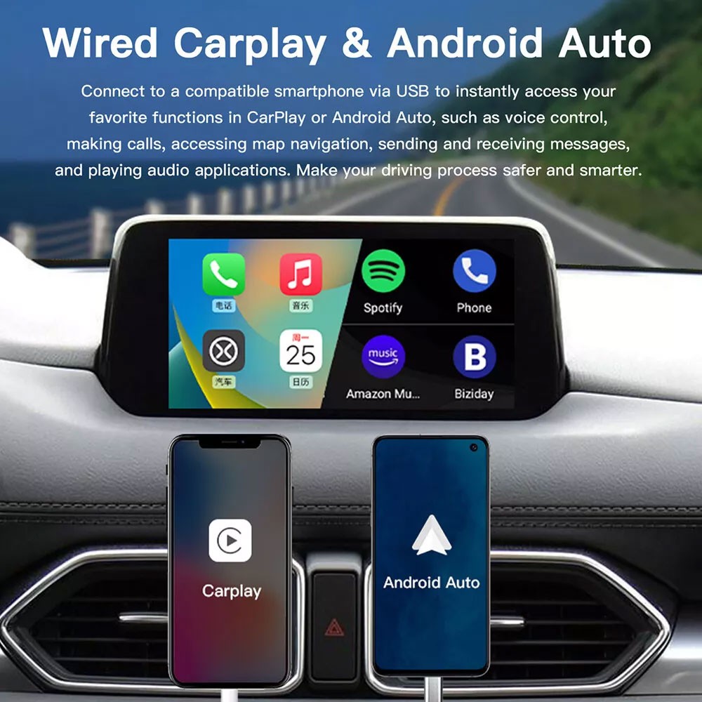 Wired CarPlay Android Auto Module For Mazda CX-3 CX-5 CX-9 2016-20 TK78-66-9U0C