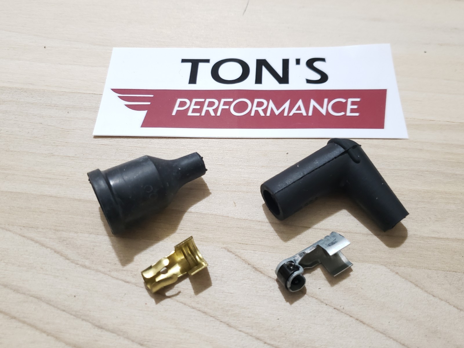 Ignition Spark Plug Wire Socket style Boot Terminal Set Straight 180 Distributor