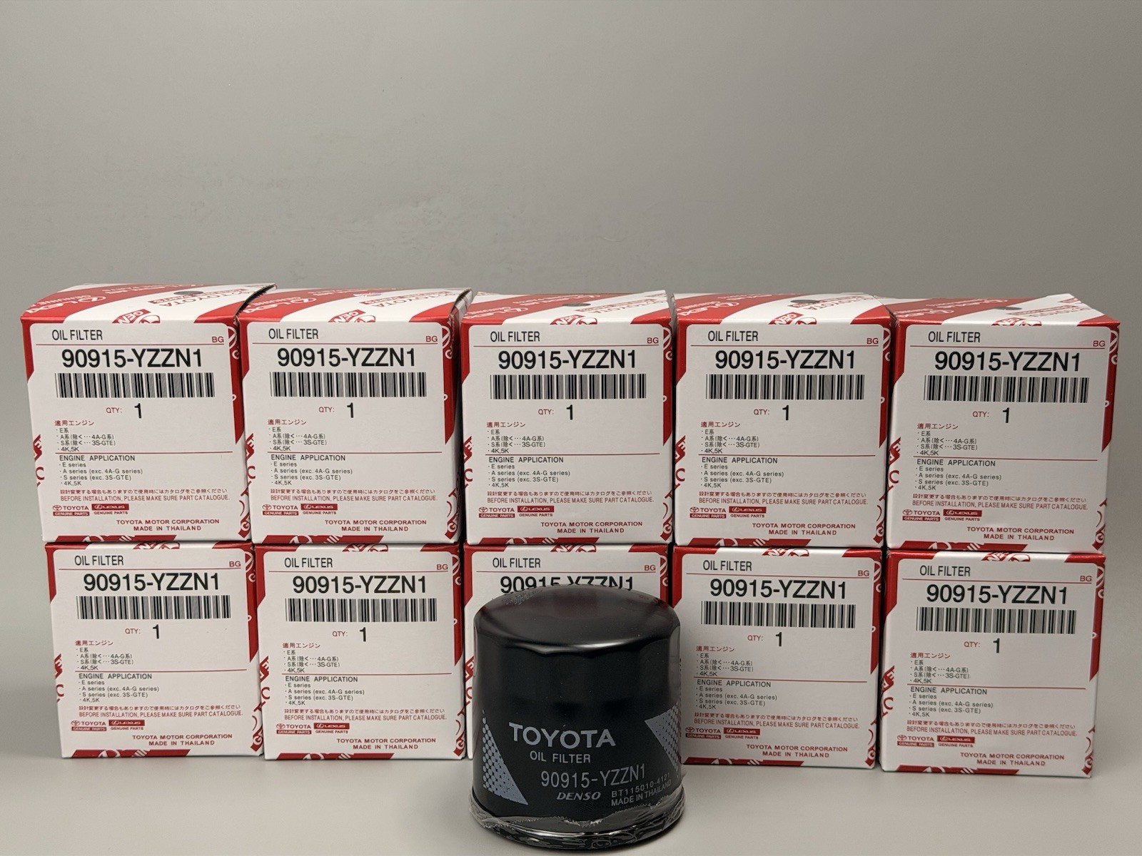 90915-YZZN1 Case 10 Genuine Toyota/Lexus Engine Spin-On Oil Filter