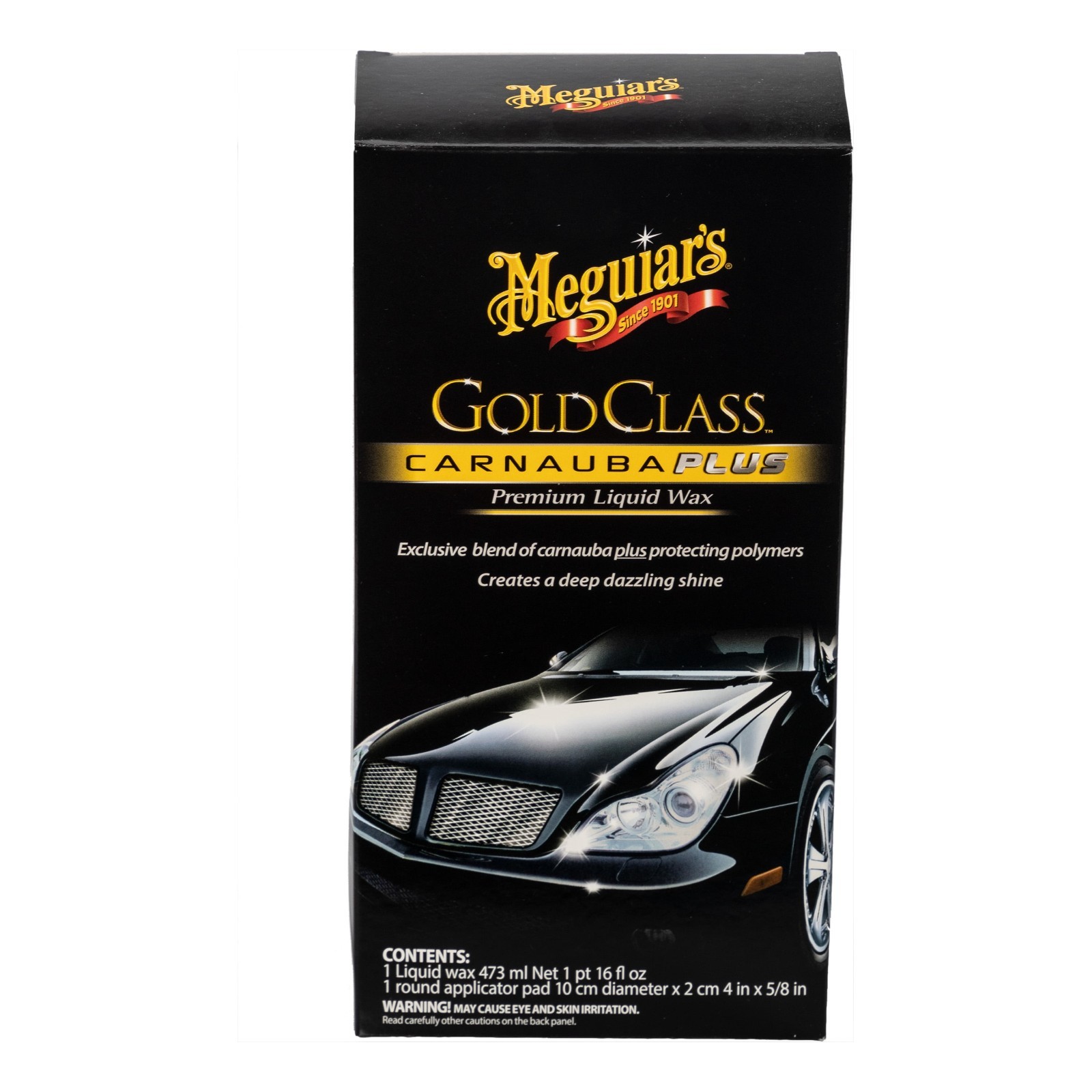 (2 Pack) Meguiar’s Gold Class Carnauba Plus Premium Liquid Wax 16 oz, Car Shine