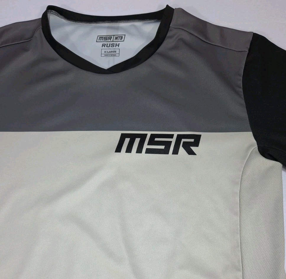 MSR MTB Rush Jersey X-Large Gray/Black Compression Shirt