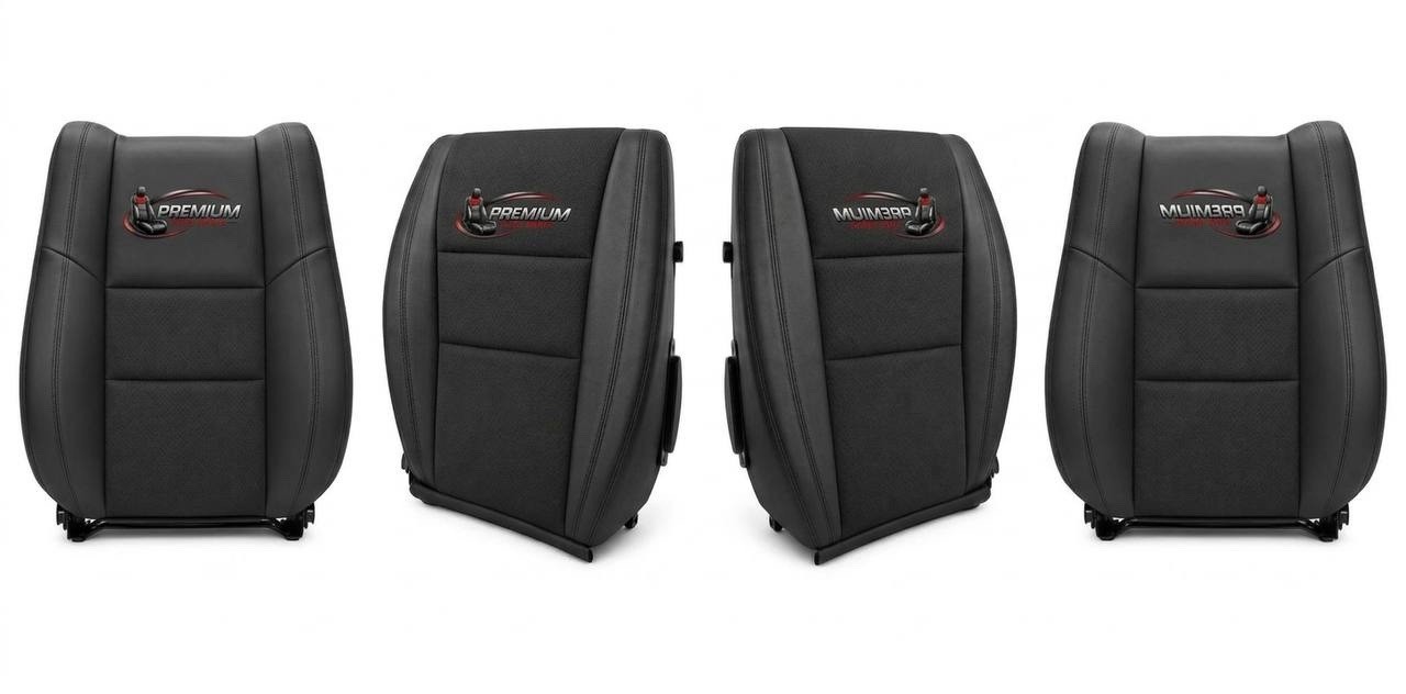 2011-2020 For Jeep Grand Cherokee Full Front Suede Leather Perf Seat Cover Blk