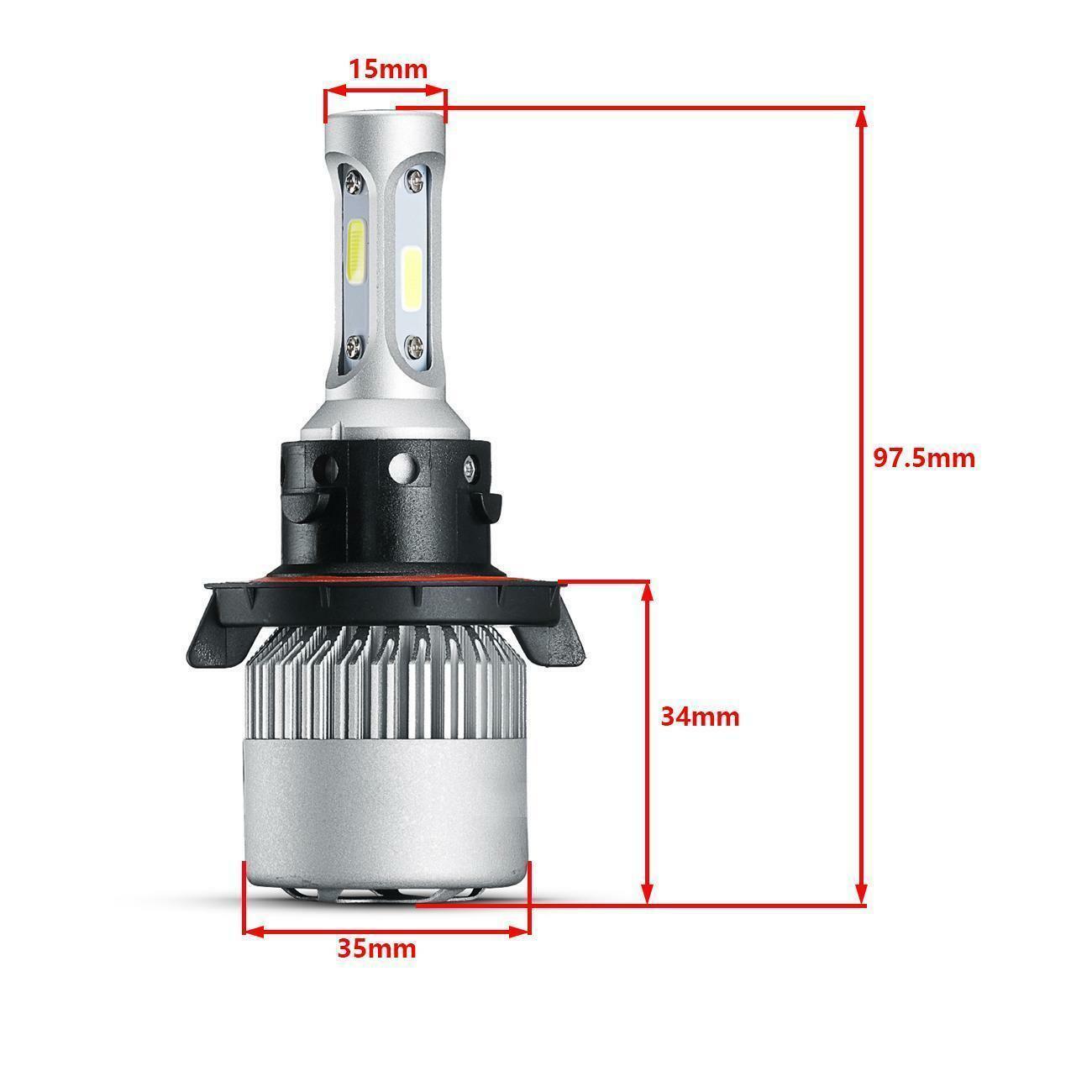 H13 9008 LED Headlight Bulbs Kit 6000K 330000LM For 2005 ford F-150 lariat 5.4l