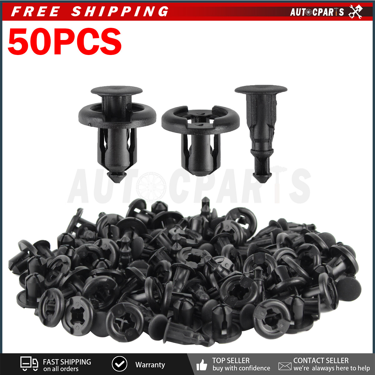 Trunk Rivets Clips Retainers For Honda Prelude S2000 Ridgeline CR-V Odyssey 50P