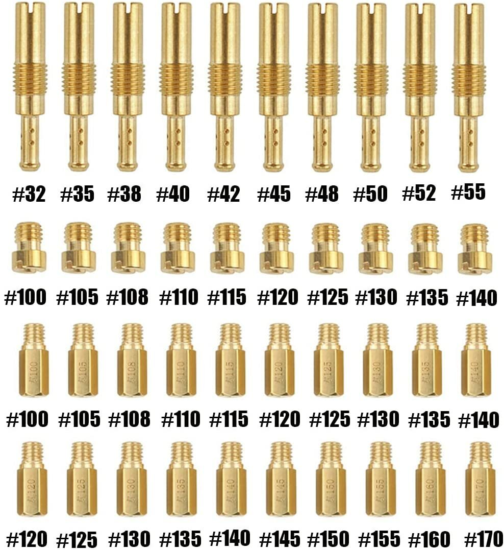 Carburetor 30Pc Main Jets+10Pc Slow Jets/Pilot Jet Kit for Keihin OKO Carbs
