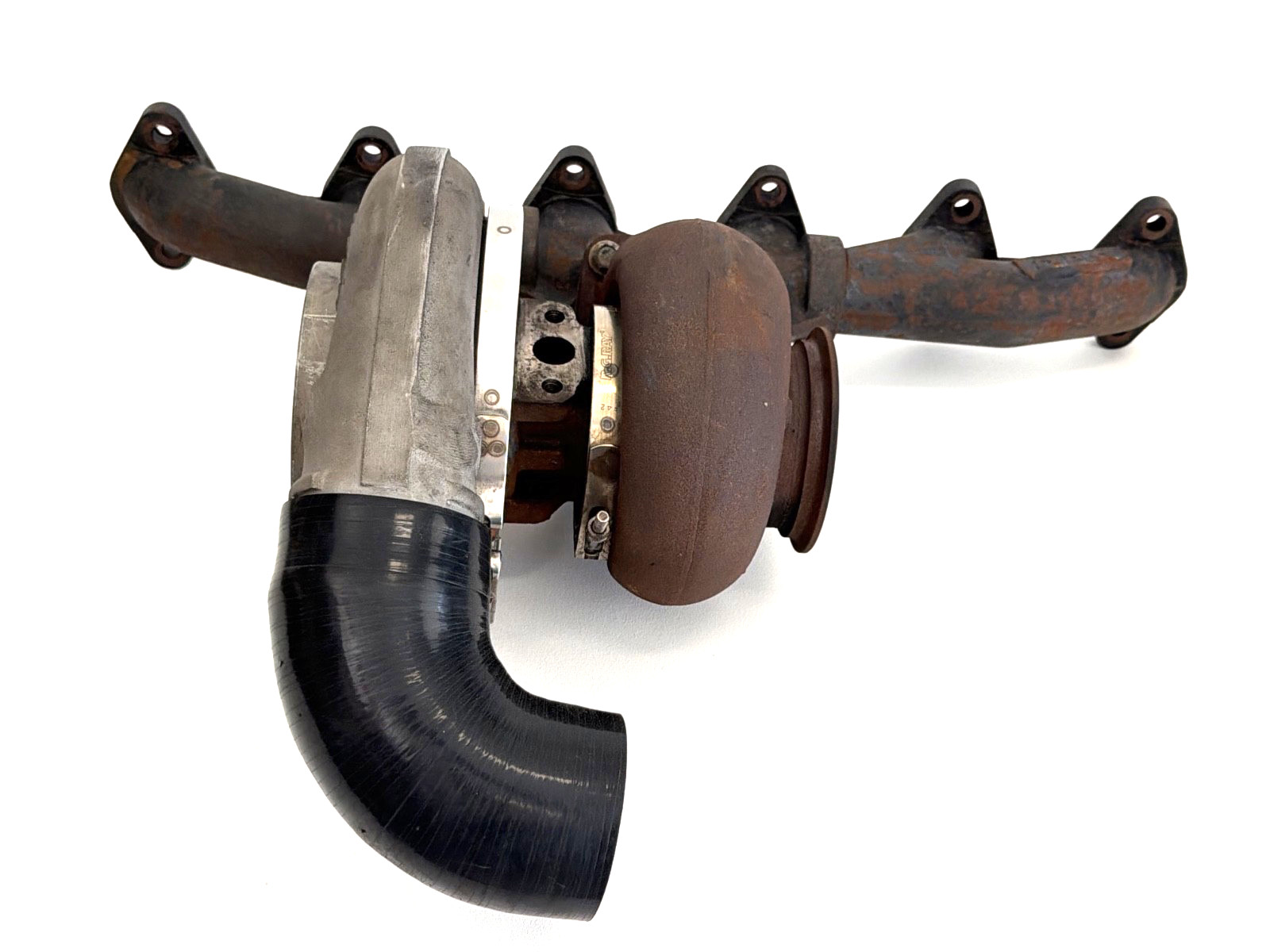 BorgWarner S400SX3 Turbo & DPS T-4 3 Piece Manifold Cummins 24v 5.9L 6.7L Diesel