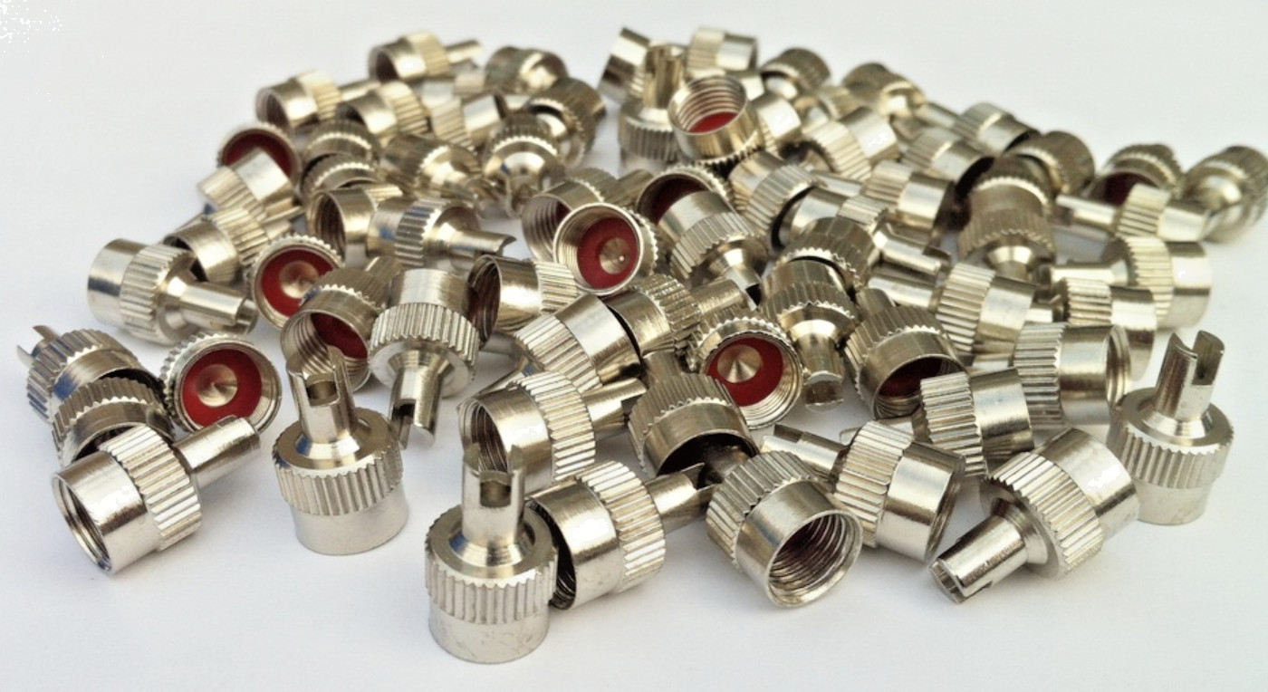Bulk (Box Of 1000 Pcs) Silver Metal Xtra Seal Tire Valve Cap Seal Stem Core