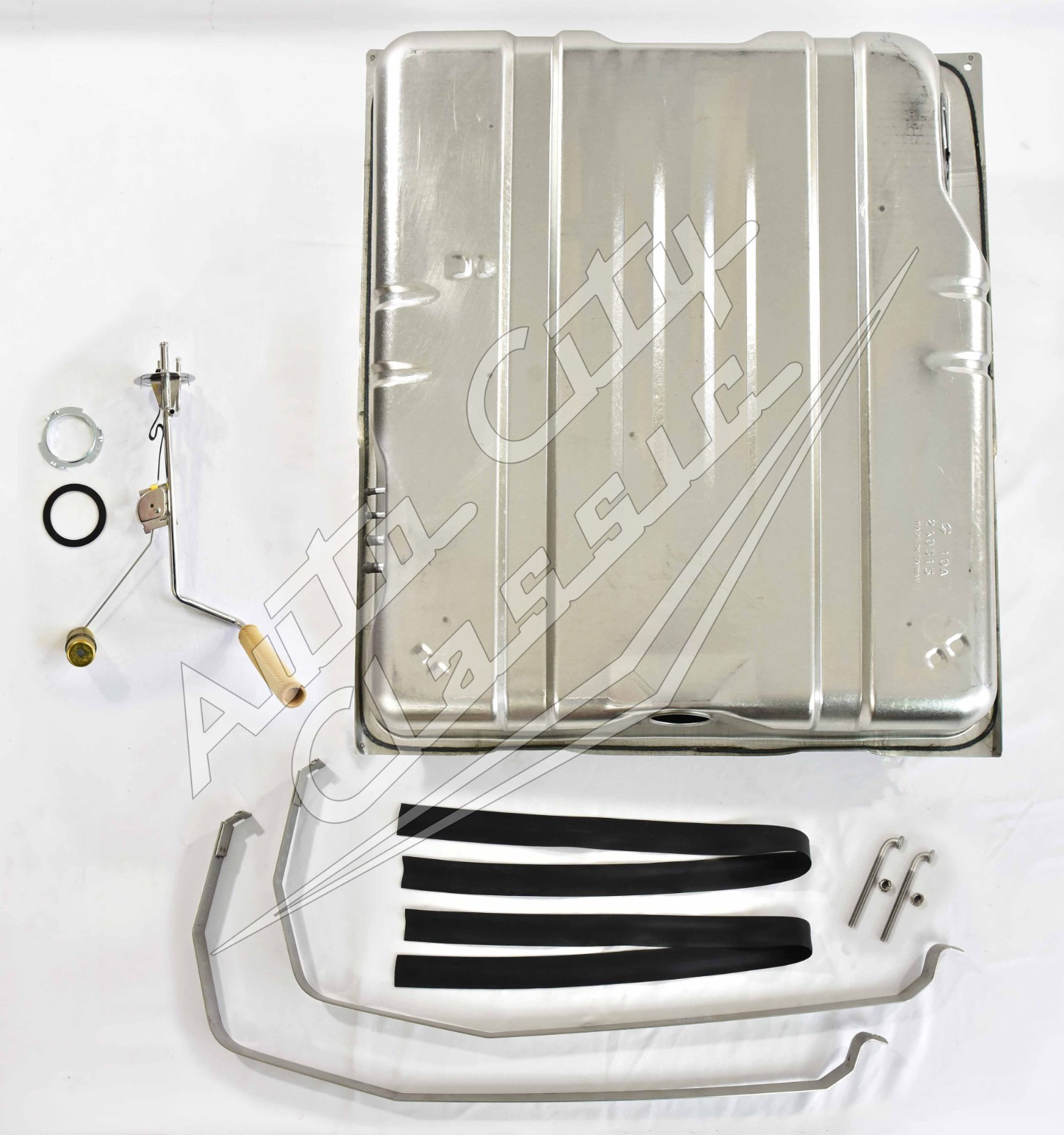 Gas tank KIT for 71-72 B body MoPar OE Finish 3/8″ Sending unit, Strap kit &