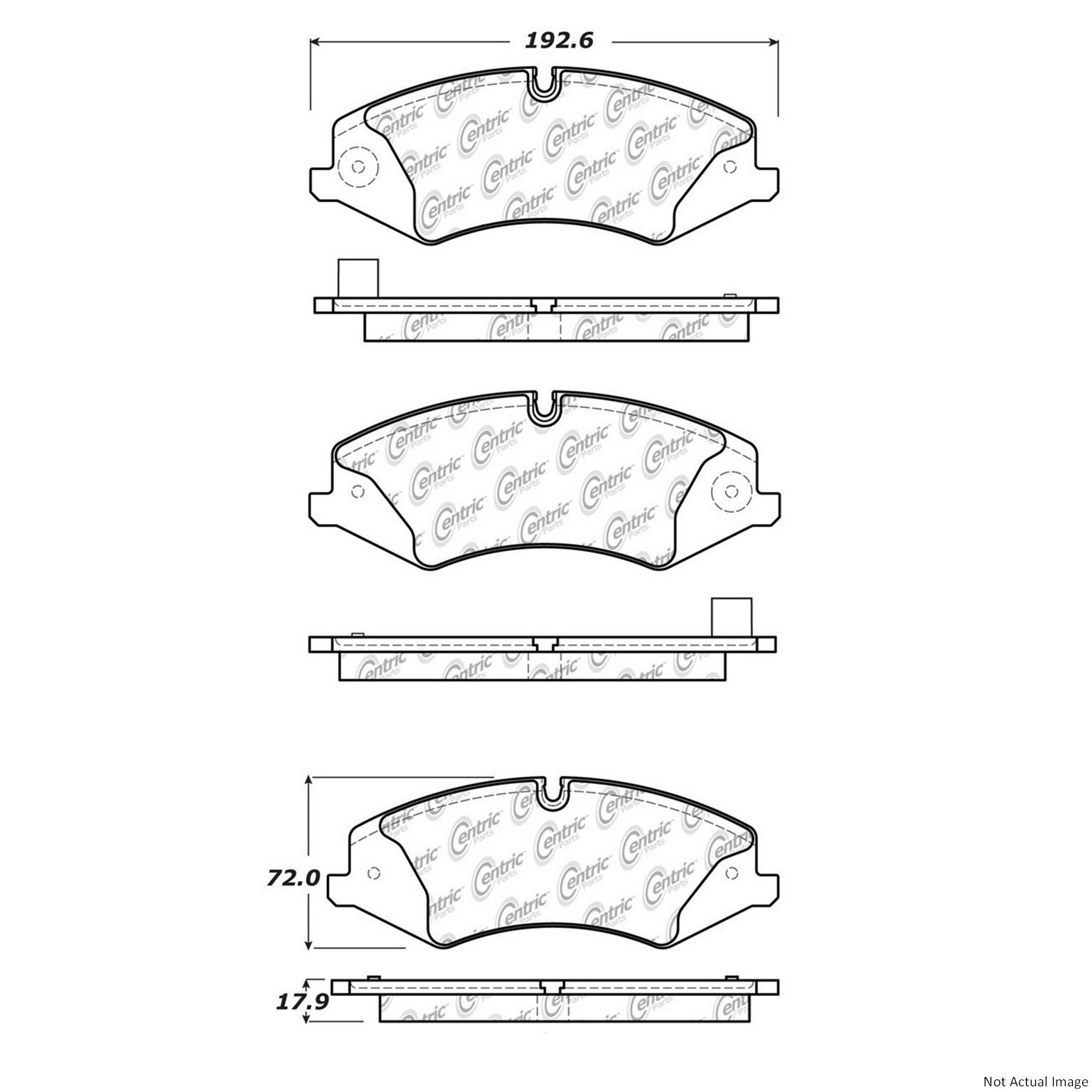 Centric Front Disc Brake Pad for Land Rover (102.14790)