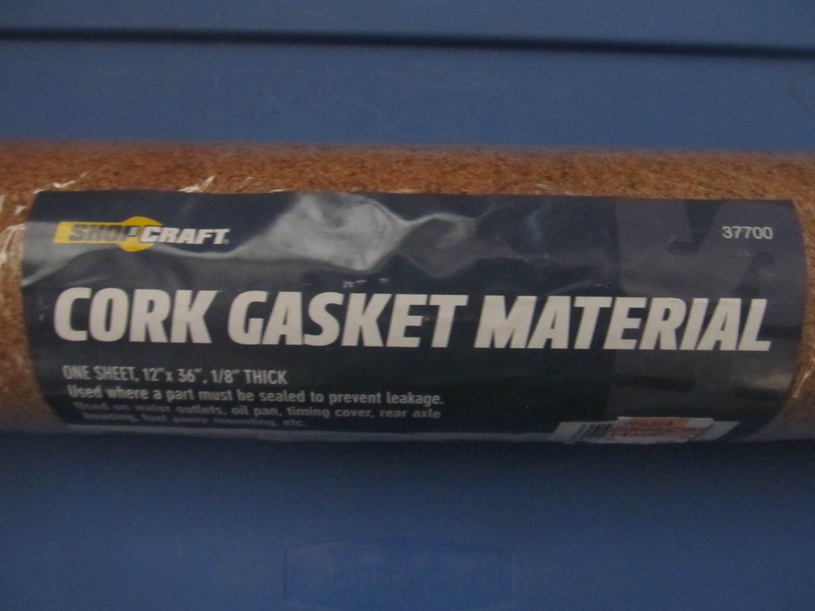 Shop Craft Cork Gasket Material #37700 12″ W x 36″ L X 1/8″ thick NEW