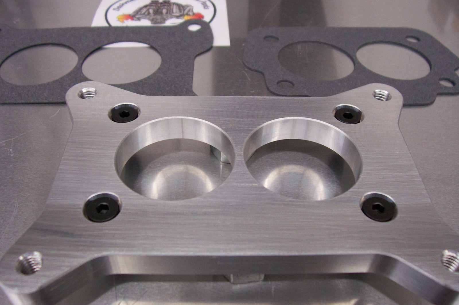 Fits FiTech EFI Two Barrel Adapter to a Large GM Rochester 2GC Carburetor