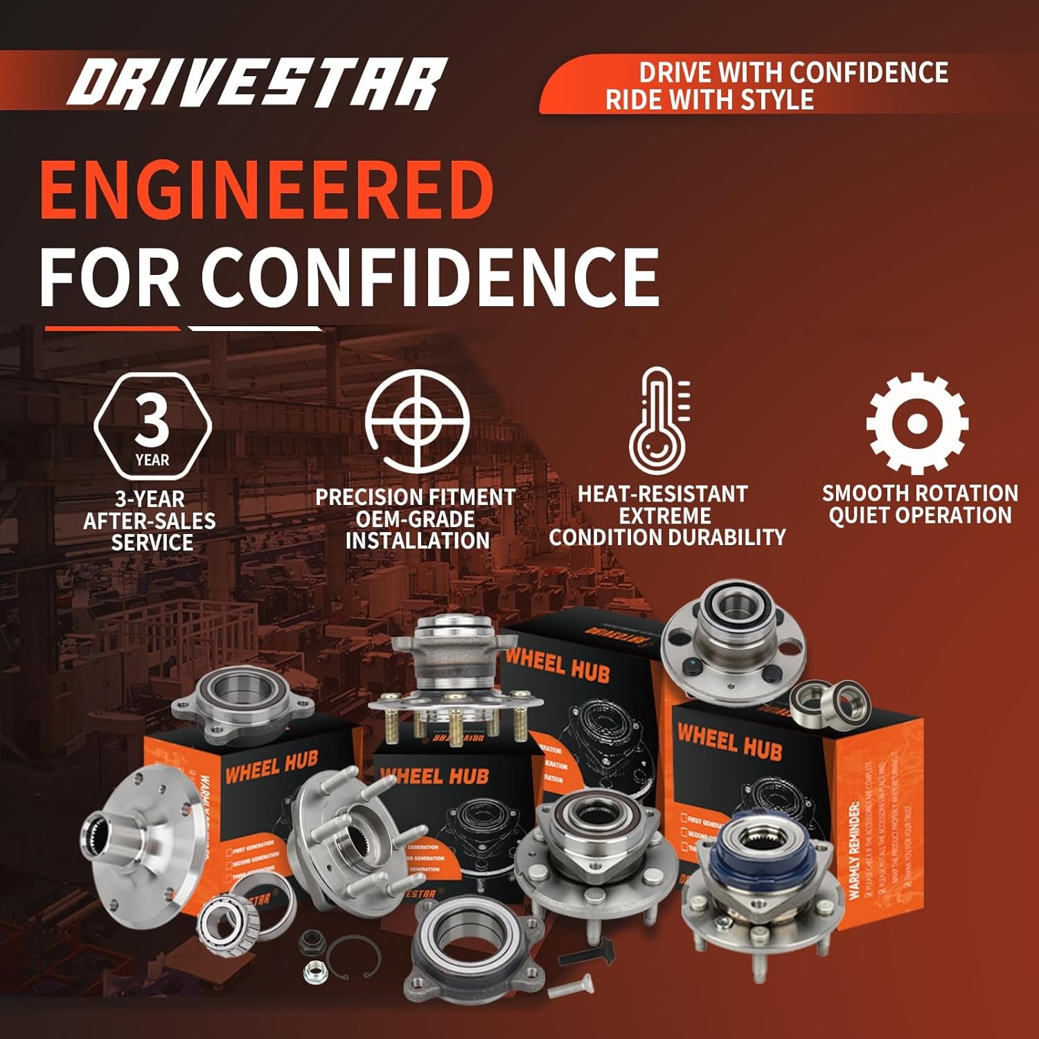 DRIVESTAR Front Left Right Wheel Bearing Hub For 2002-2005 Ford Explorer 515050