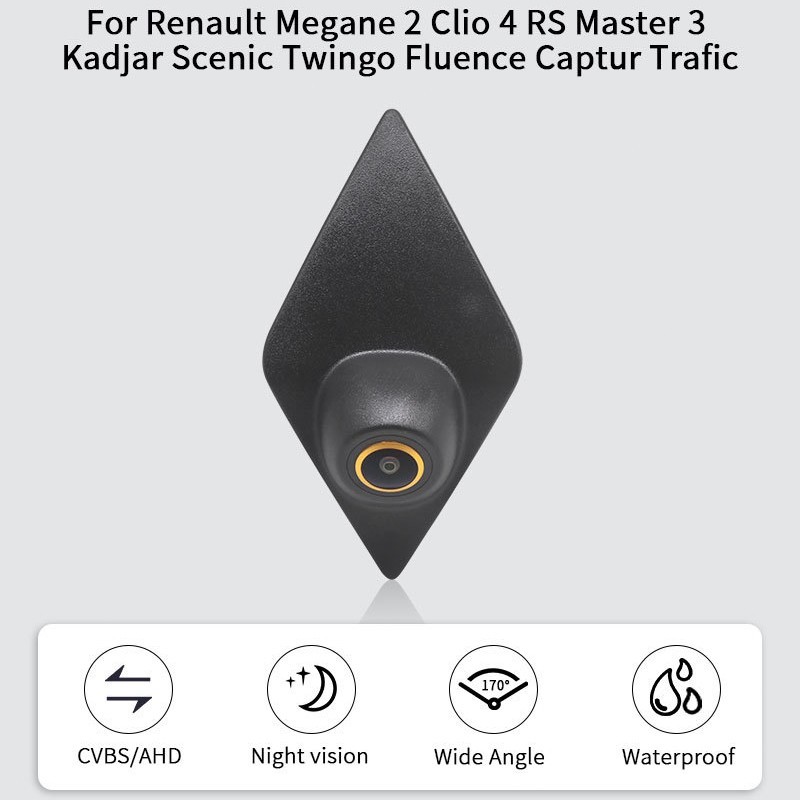 AHD/CVBS Car Front View Camera for Renault Clio Megane Captur Scenic Waterproof