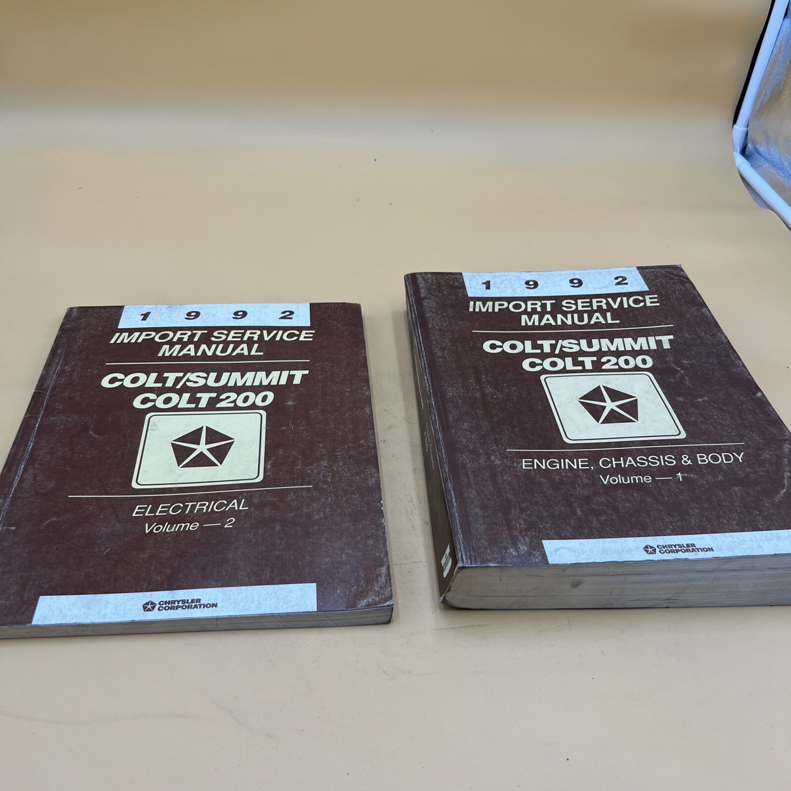 1992 COLT SUMMIT COLT 200 IMPORT SERVICE MANUAL VOLUME 1-2 ENGINE ELECTRICAL