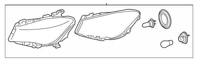Genuine Mercedes-Benz Composite Headlamp – Right – Halogen 117-820-45-61