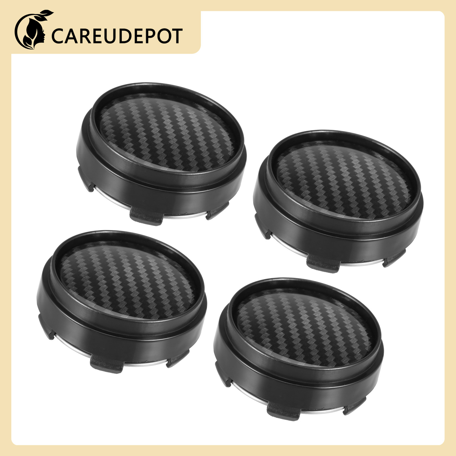 4 Pcs 63mm 66mm Wheel Center Hub Caps Hubcaps Covers Universal for Car Black