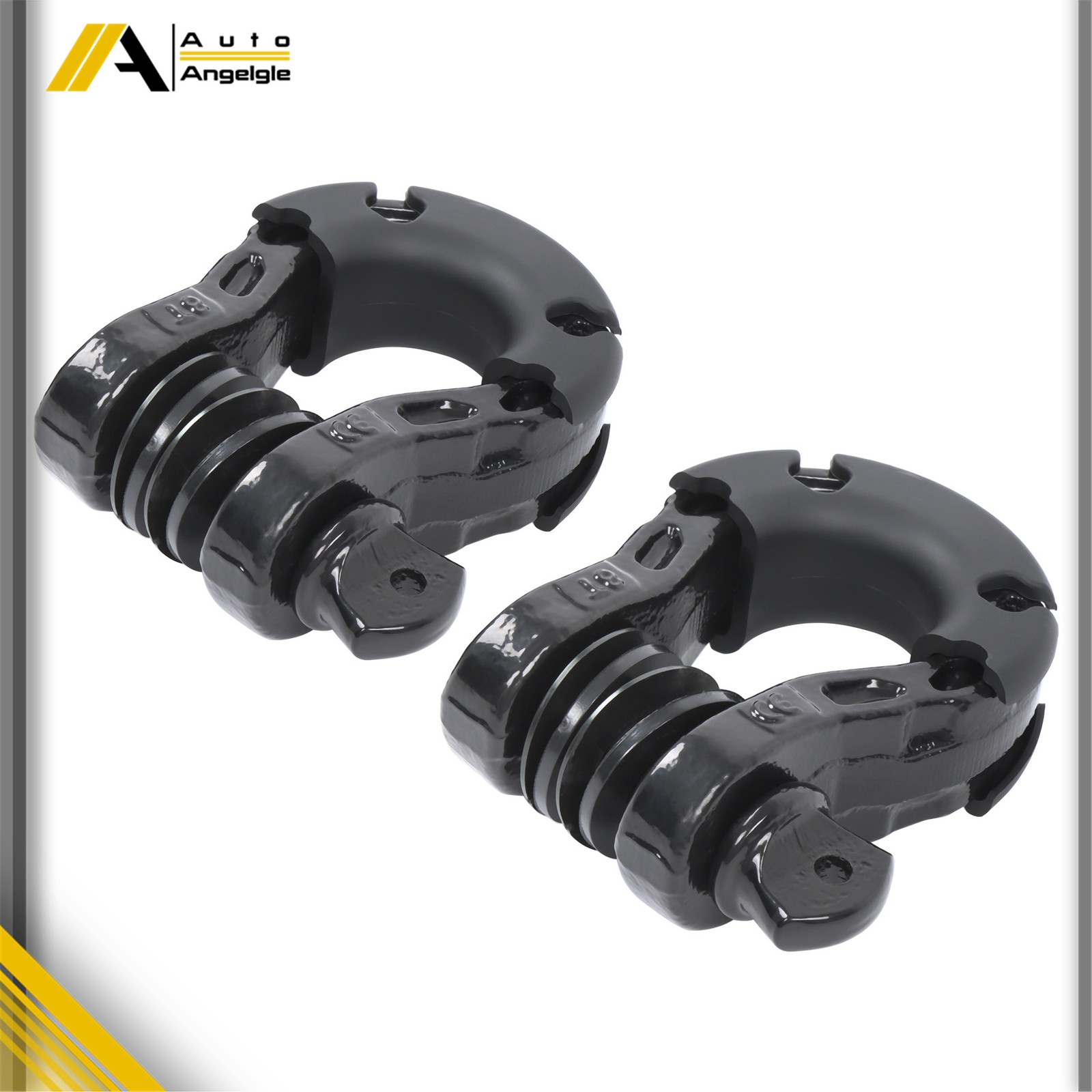 70000lb Capacity 3/4″ D-Shackles Black (2PCS) Includes Pin And Washer Set New
