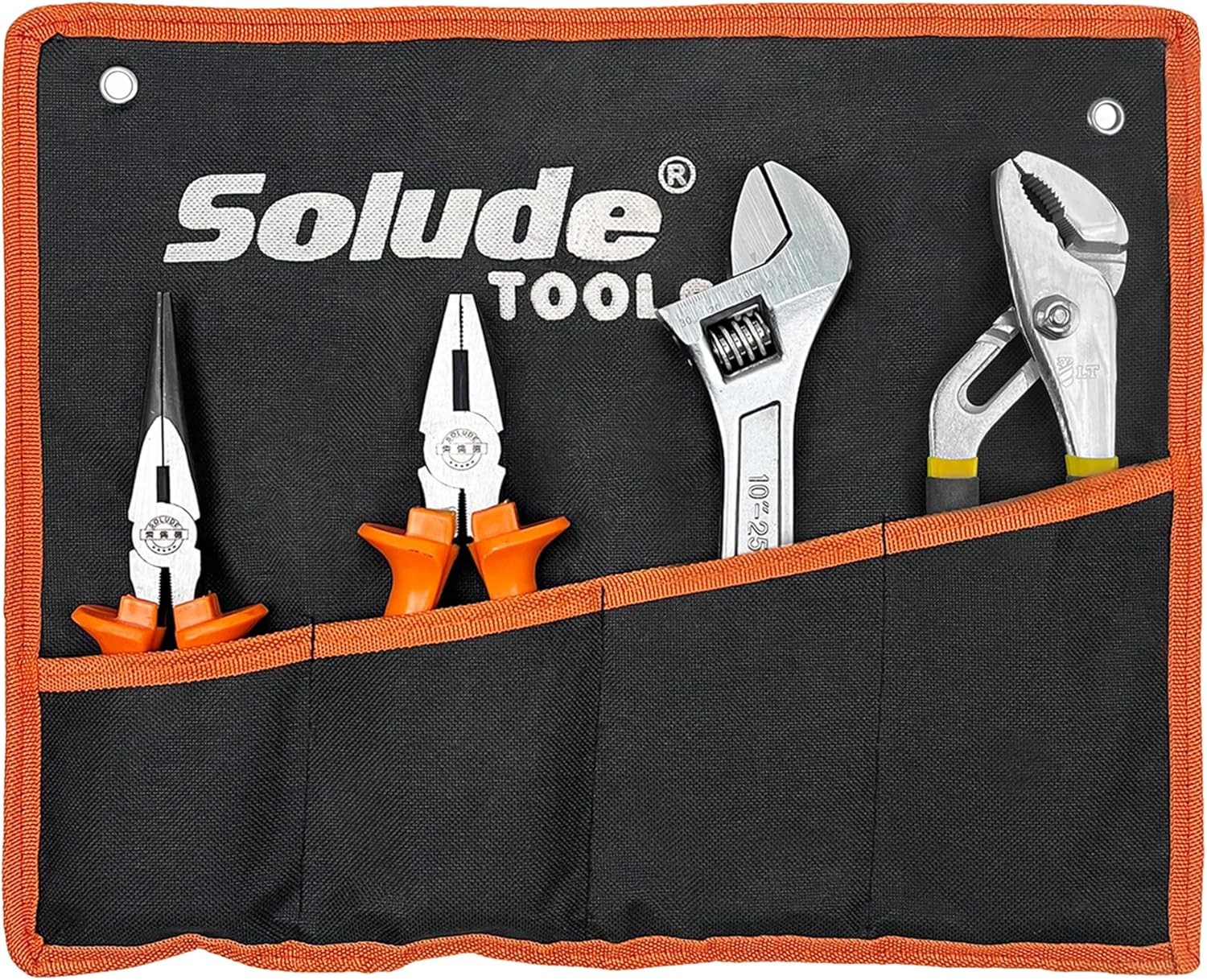 SOLUDE 4-Pack Large Pilers and Wrench Set,10 Inch Groove Joint Pliers and…