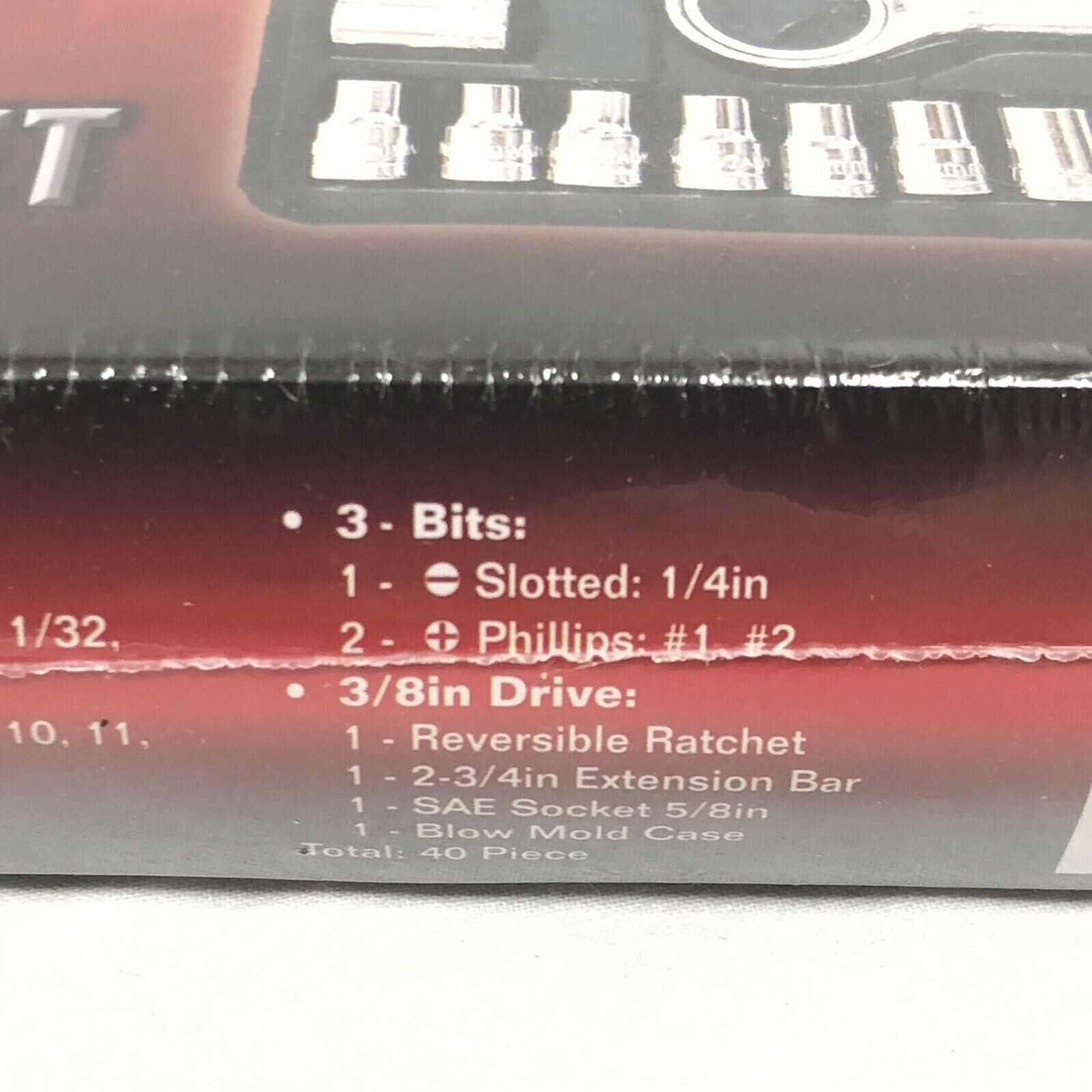 Ultra Steel 40 Piece 1/4 Inch & 3/8 Inch Drive Socket Set UJ75041S New Sealed