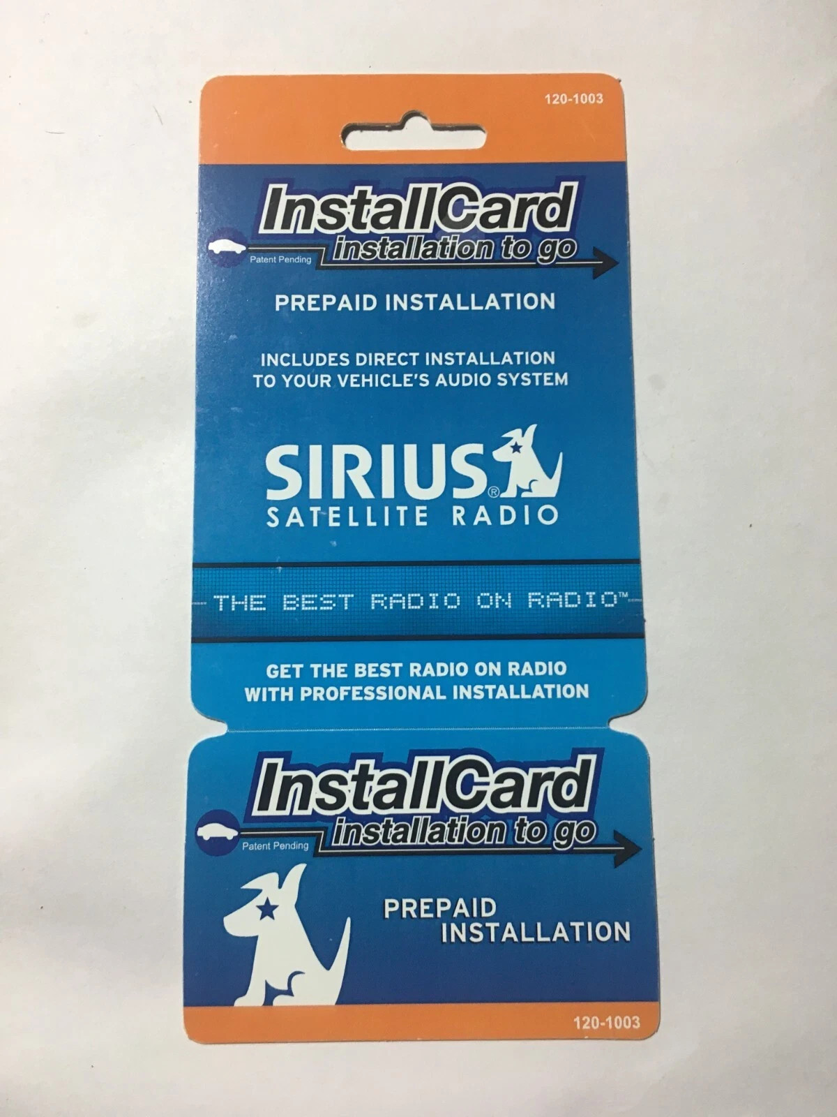 PREMIUM PREPAID Sirius Satellite Radio Installation Card FOR YOUR VEHICLE