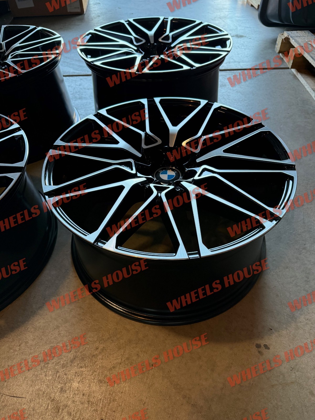 22×10 22×11 BMW X5M WHEELS BLK MACHINE RIM X6M X7 X6 X5 G06 G05 G18 F95 5×112