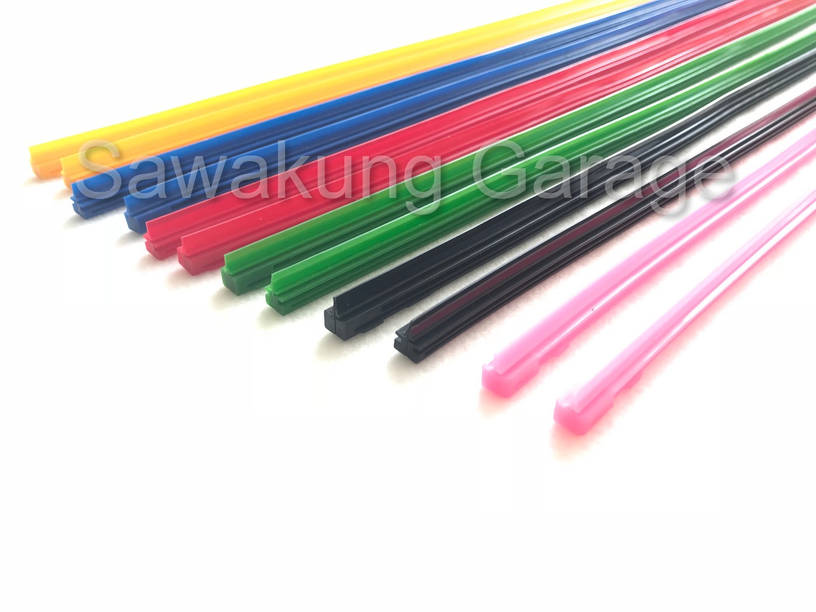 2Pcs [6MM] Superior Quality Silicone Wiper Blade Refill Yellow Color