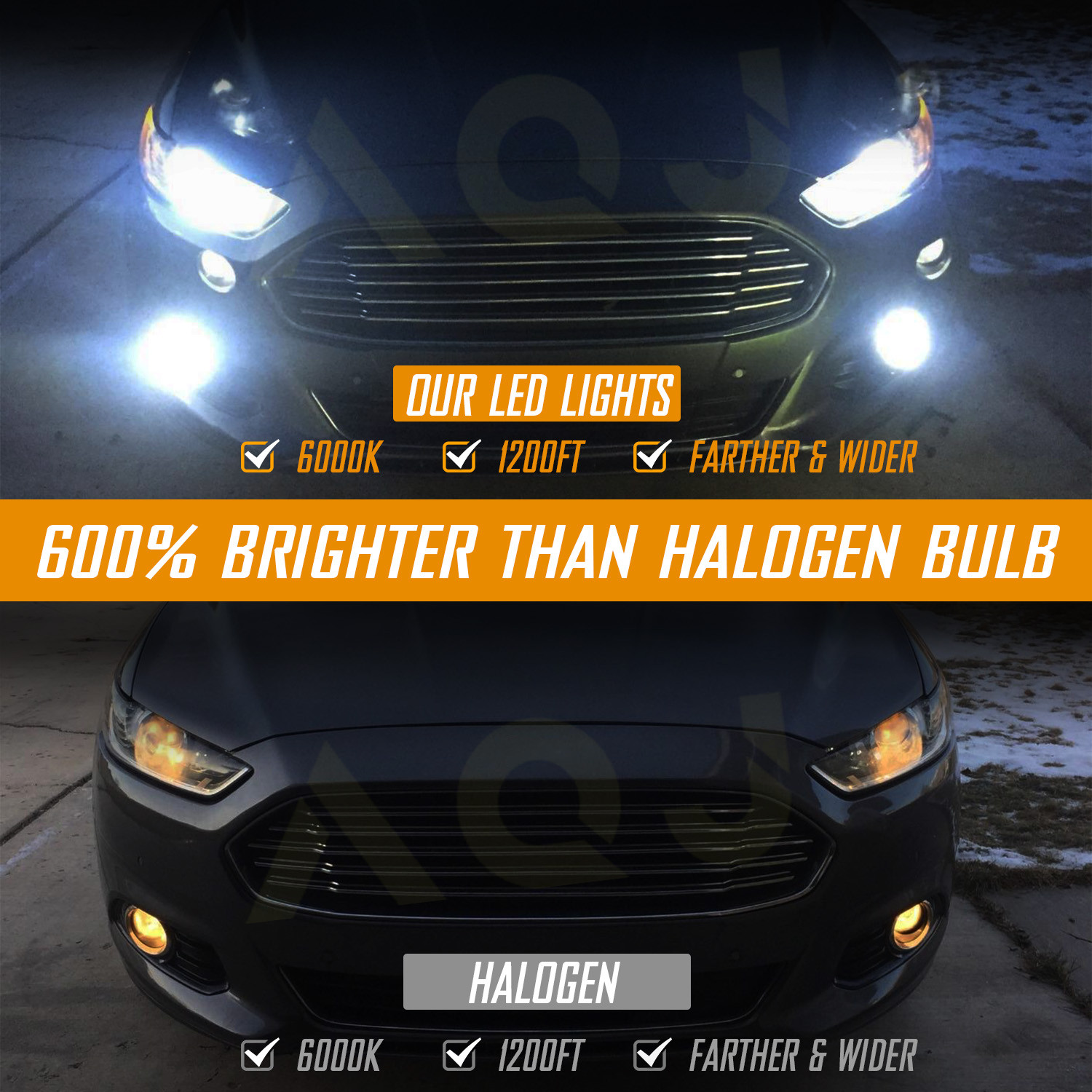 H4 9003 LED Headlight Bulbs Conversion Kit Hi/Low Dual Beam For Car&Motorcycle