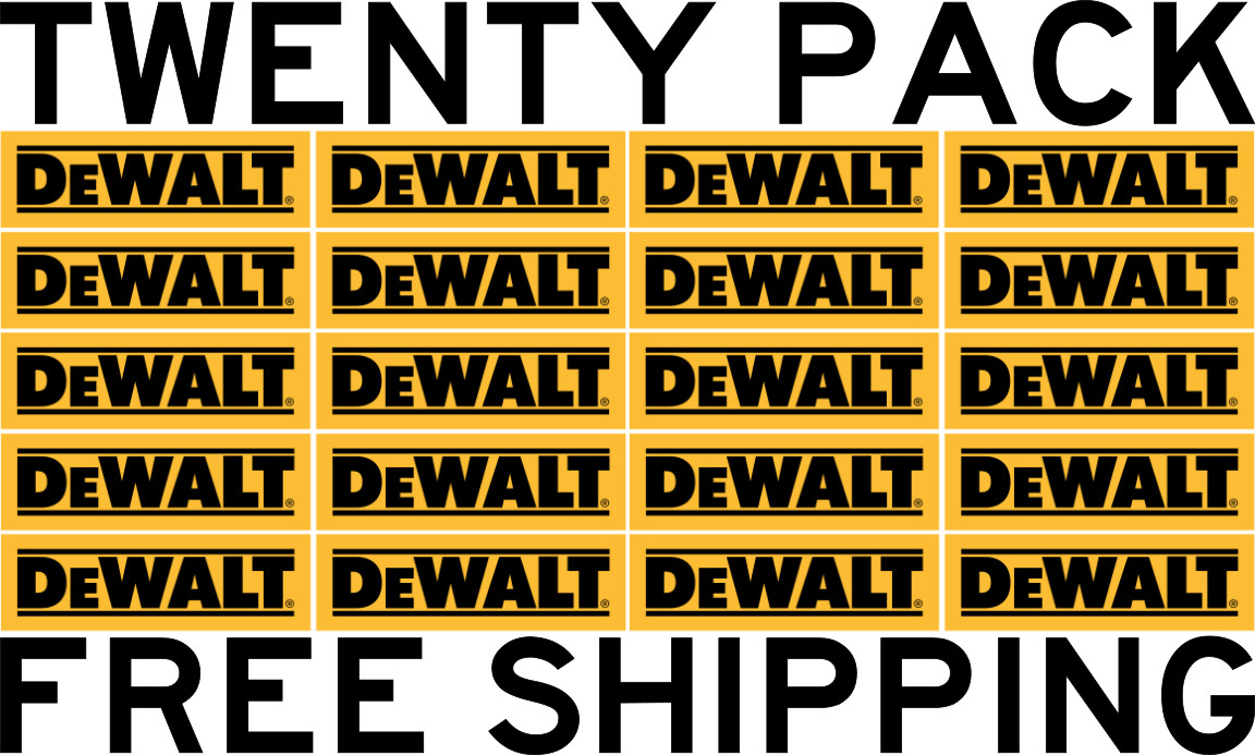 PACK OF 20 DEWALT TOOLS SUPER SMALL DECALS STICKER VINYL TOOL BOX TRUCK WINDOW