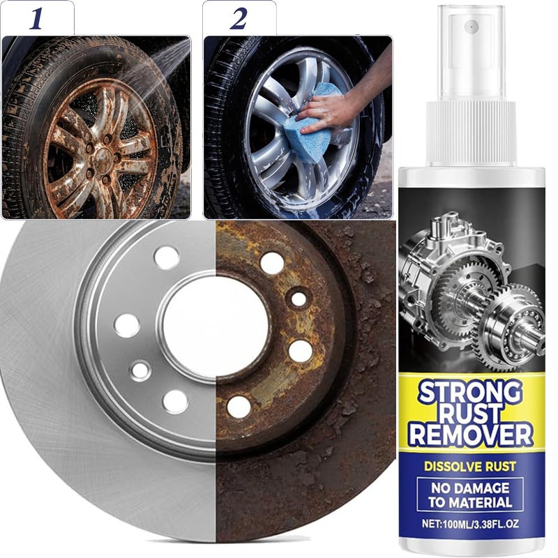 Strong Rust Remover 100ml/3.38fl.oz Powerful Rust Removal Spray For Cars &Tools