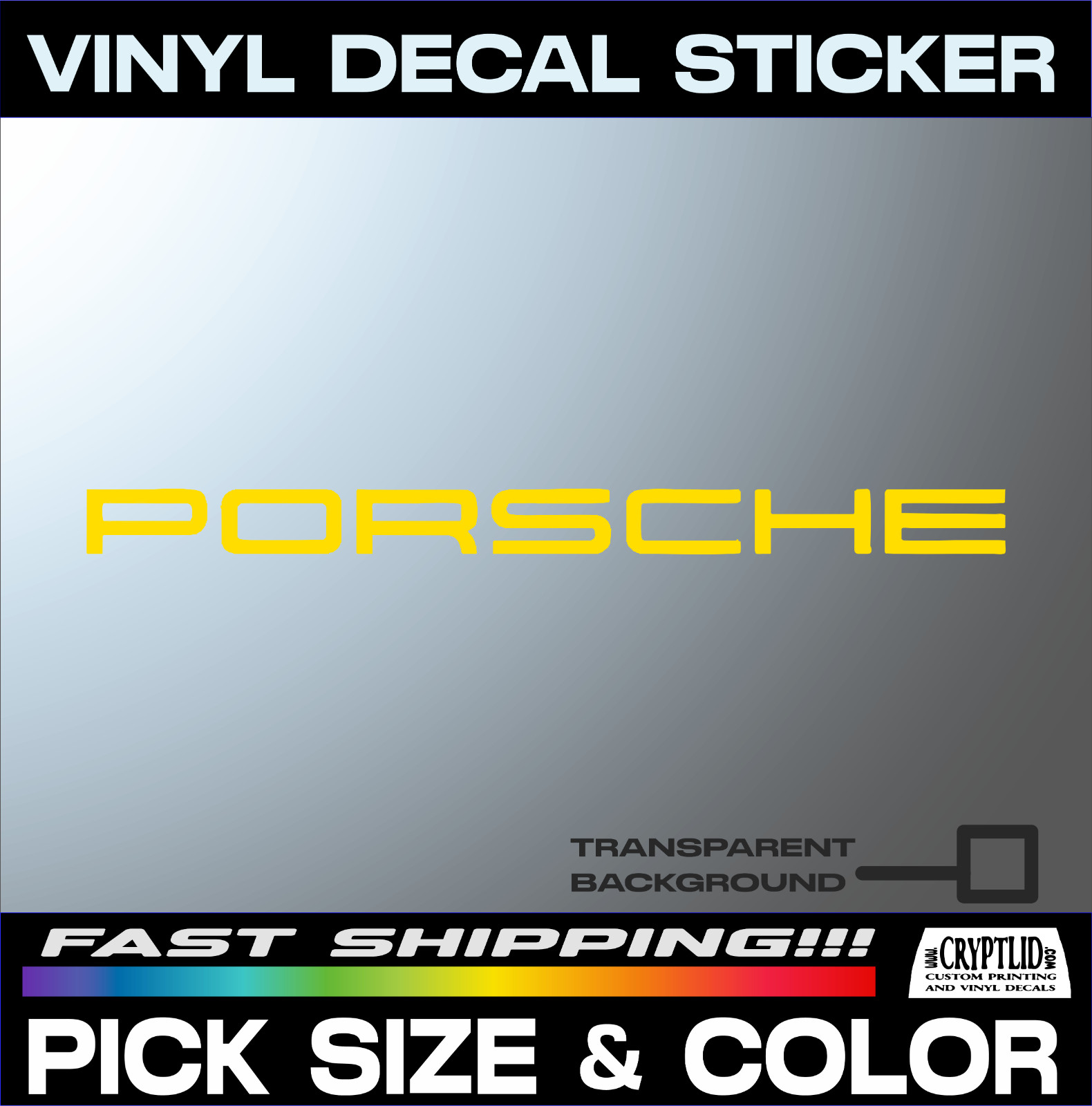 Porsche Sticker Vinyl Decal Motors SUV Car Truck Window Racing Pick Size & Color