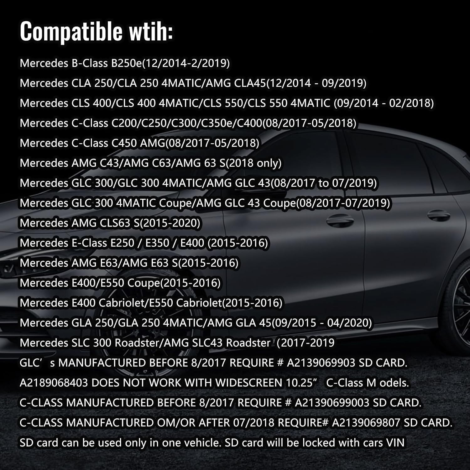 Class 10 Mercedes Navigation SD Card, Waterproof & Secure for Audio 20 Use