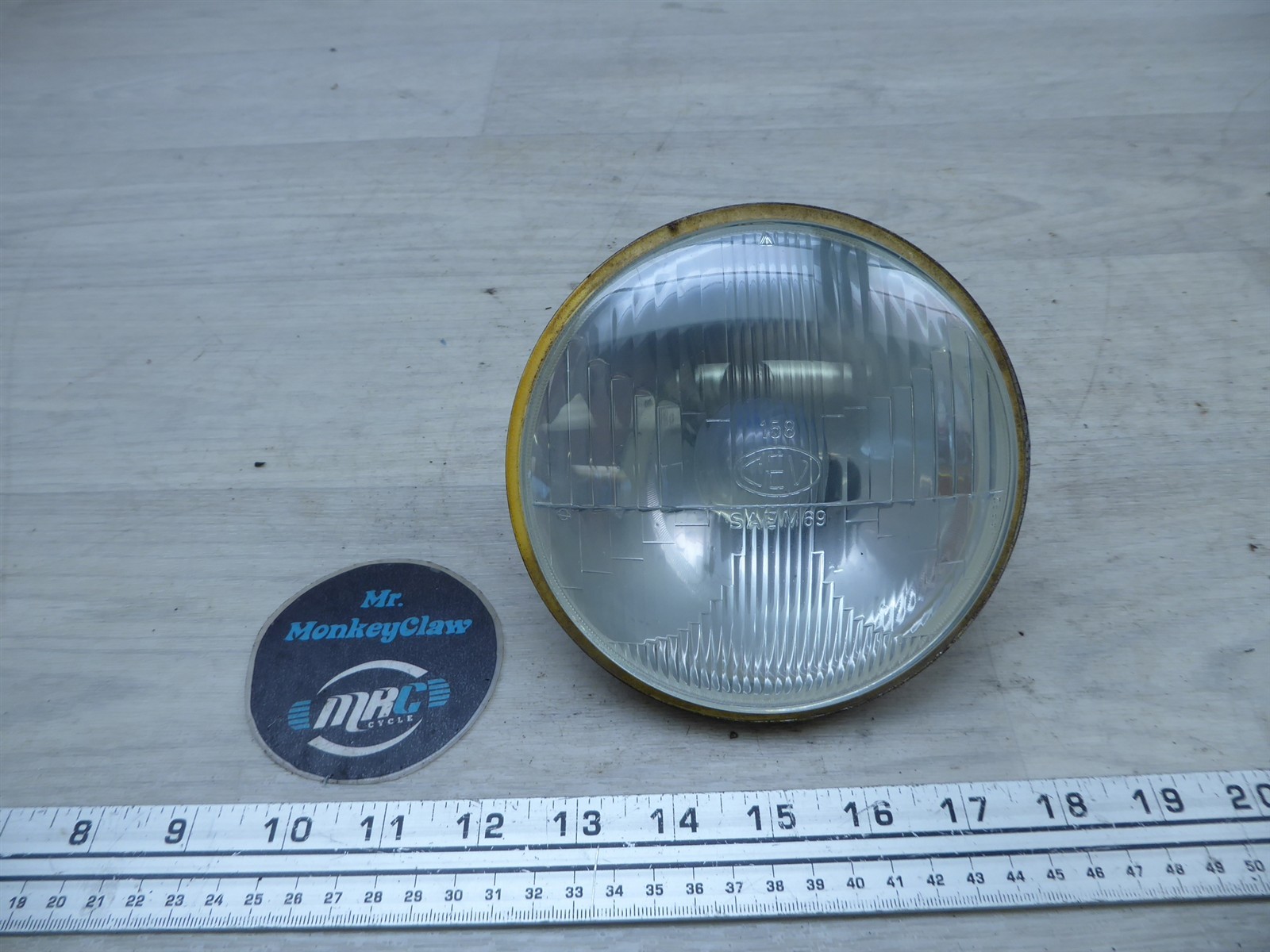 1975 AMF Harley SX 125 S21005. CEV sealed beam headlight