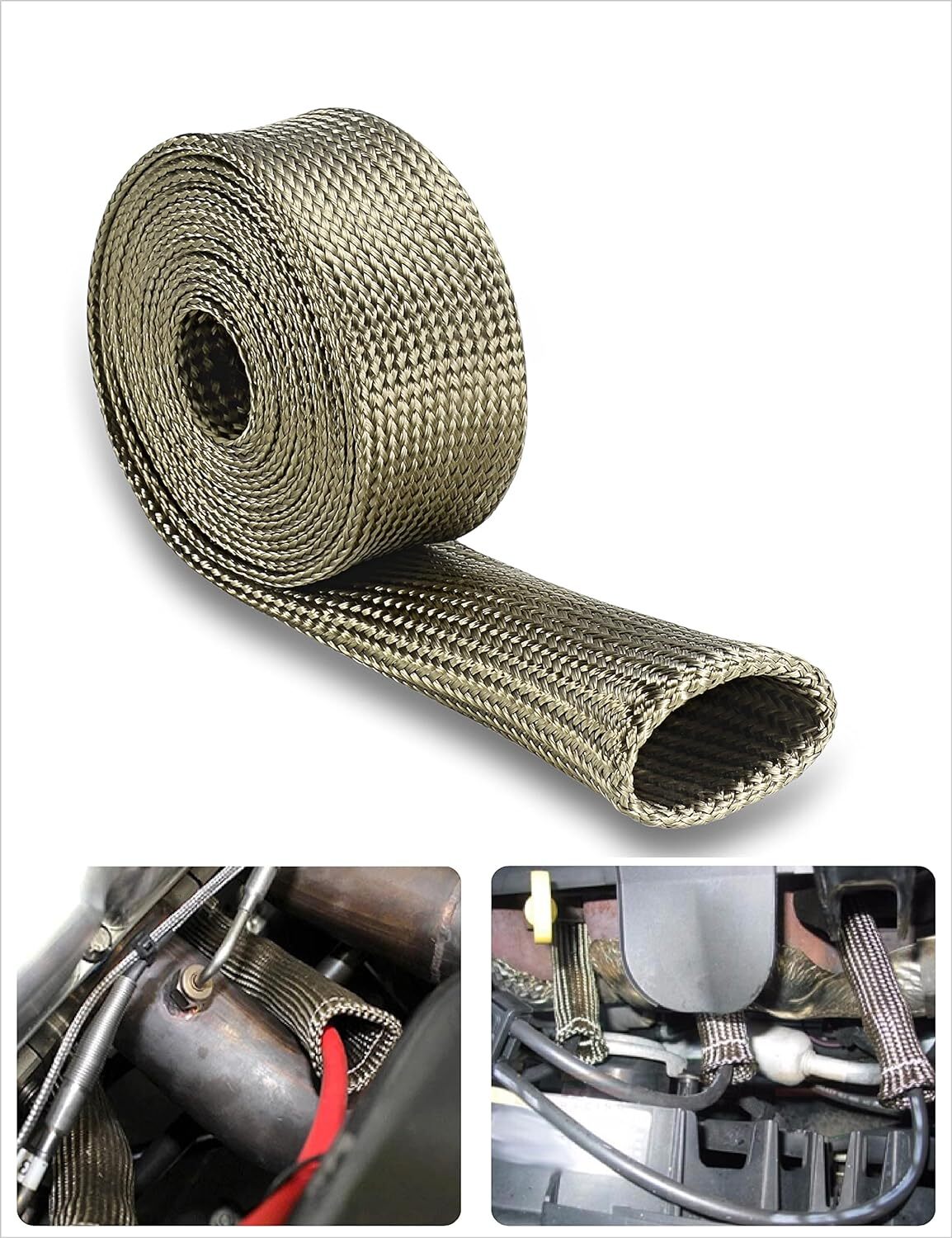 Wire Heat Shield Fire Sleeve Fuel Line Hose Spark Plug Wire Cover Protector