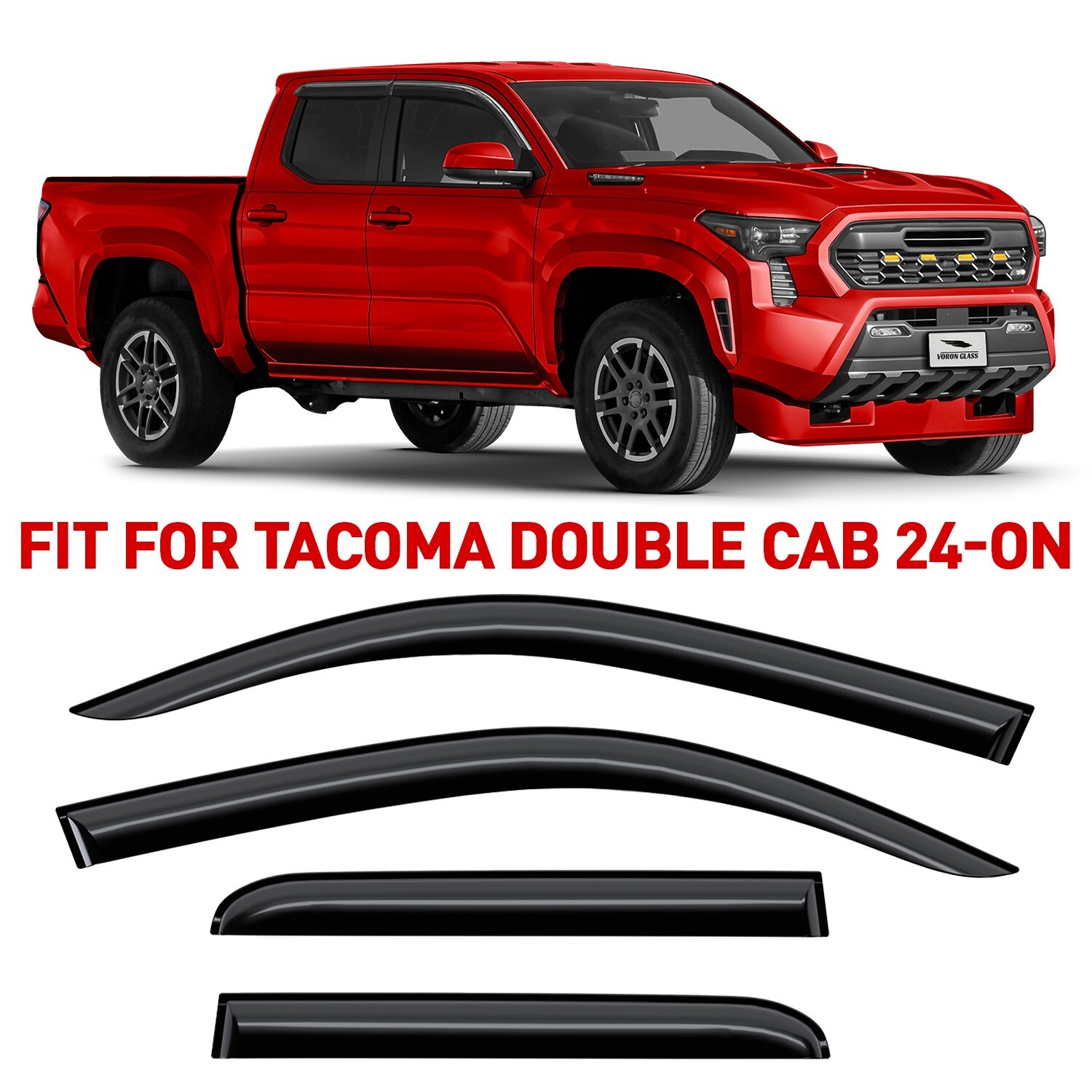 Rain Guards Vent Visors Shade for 2024-2025 Toyota Tacoma Double Cab