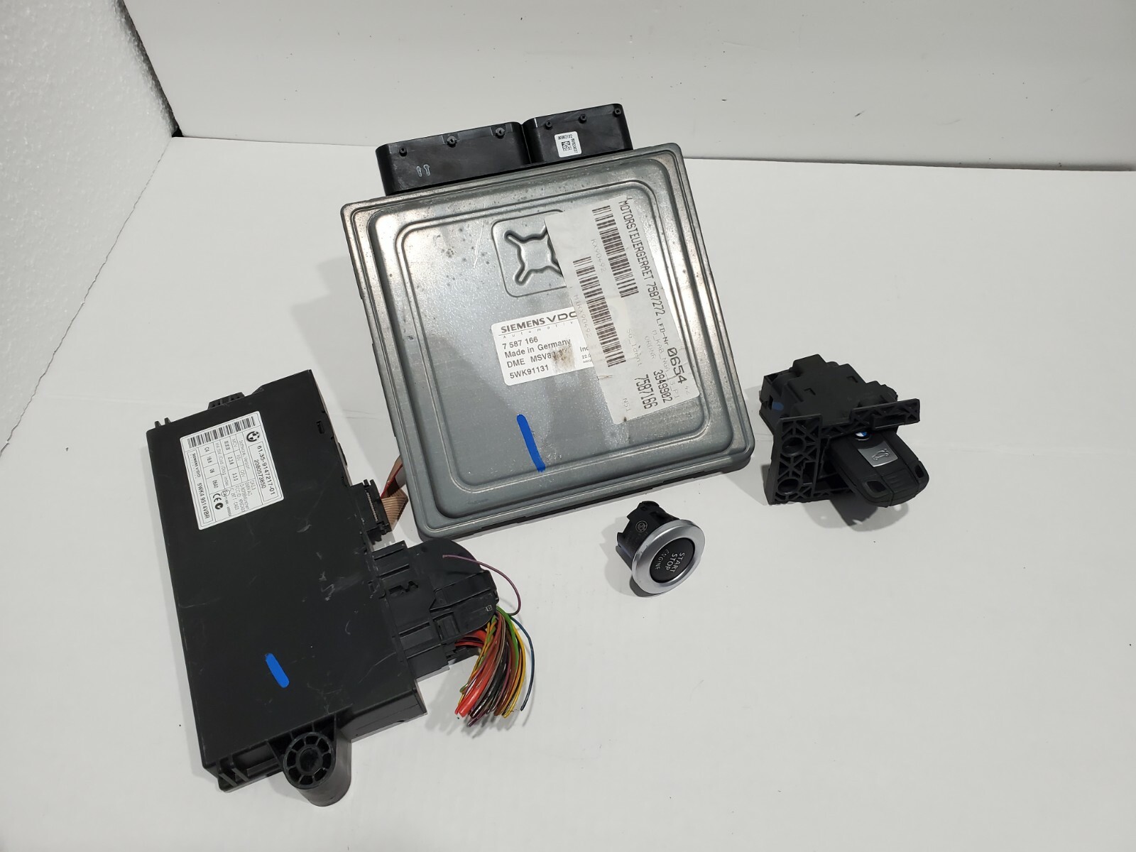 BMW E90 E92 188 128 328 ENGINE ECU DME KIT CONTROL CASE KEY SET (MATCH 7 587 166