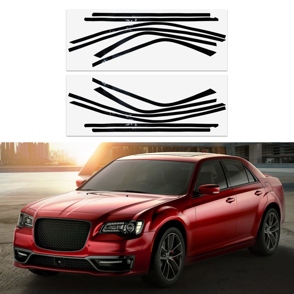 For Chrysler 300 2011-2023 Accessories Glossy Black Delete Blackout Window Trim