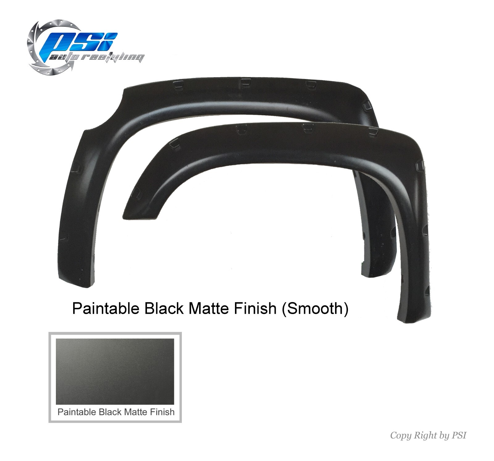 Pocket Rivet Style Fender Flares Fits Toyota Tundra 2014-2021 Paintable Finish
