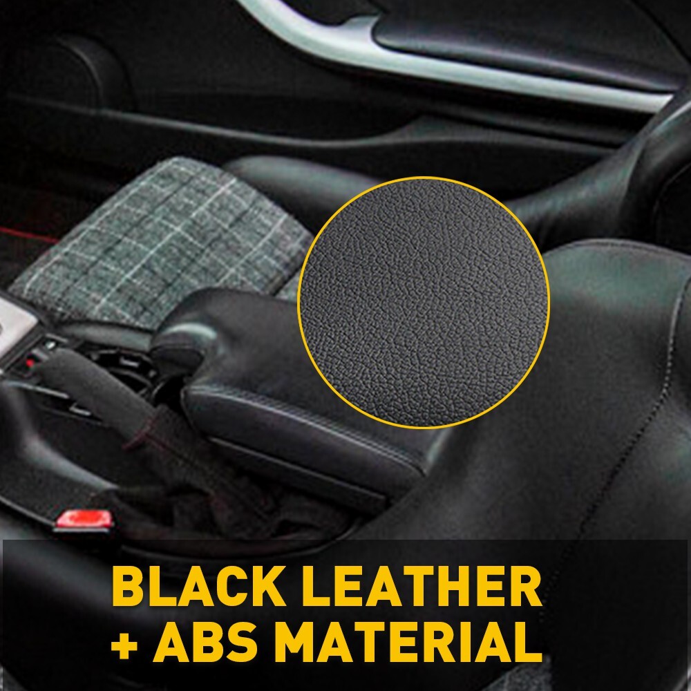 Black PU Leather Armrest Center Console Lid Cover For BMW E46 3 Series 1999-2005