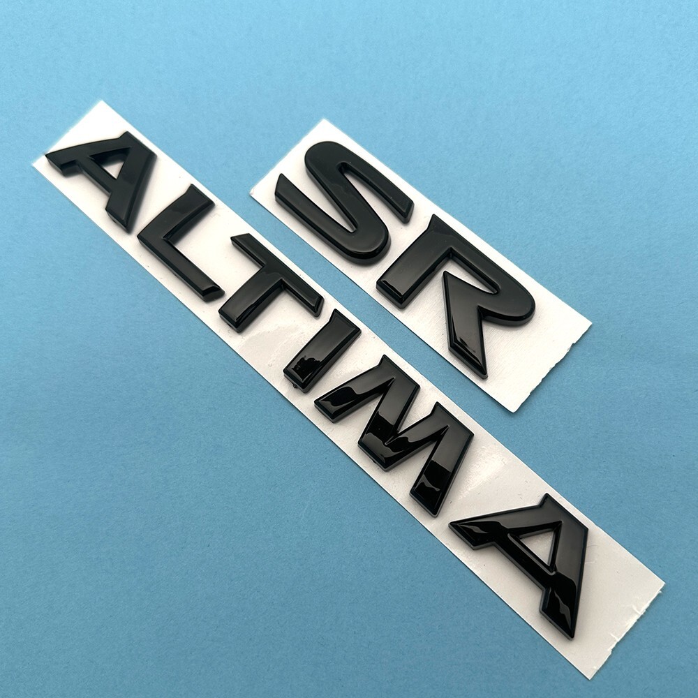 3D Raised Rear Tailgate Letters Emblem For ALTIMA SR Trunk Lid Badge Gloss Black